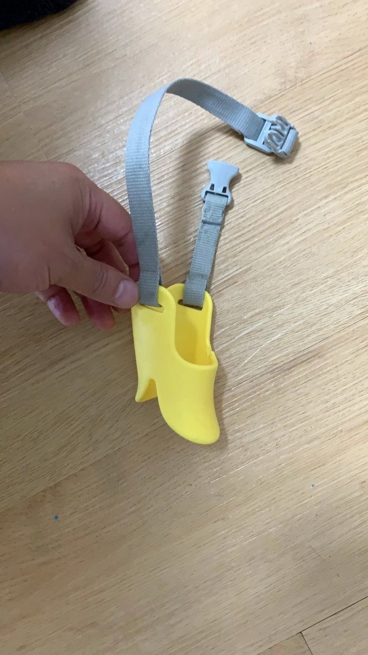 涉事的鴨嘴口罩顯然較為細小,不適合體型偏大的雪橇犬配戴。(facebook群組:happy99) 涉事的鴨嘴口罩顯然較為細小,不適合體型偏大的雪橇犬配戴。(facebook群組:happy99)