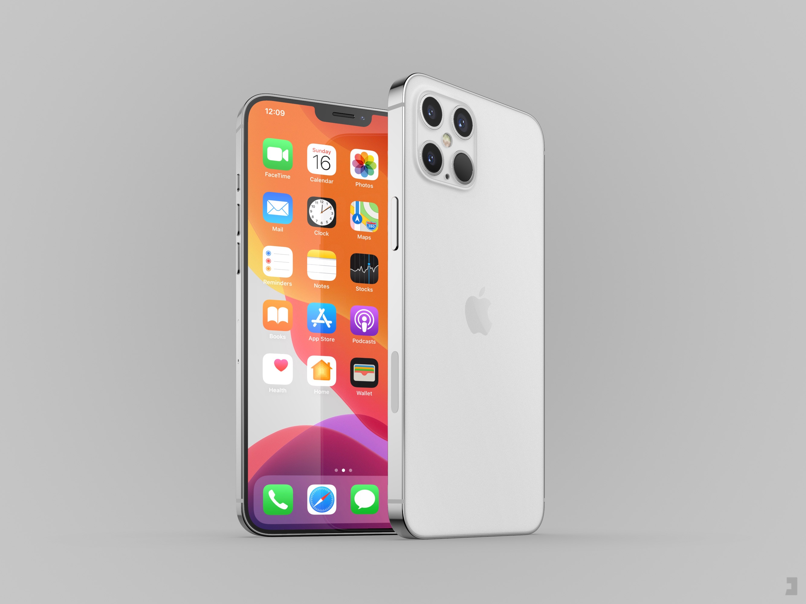 Iphone 12新渲染圖曝光 瀏海邊框超窄5g版傳將設屏下touch Id