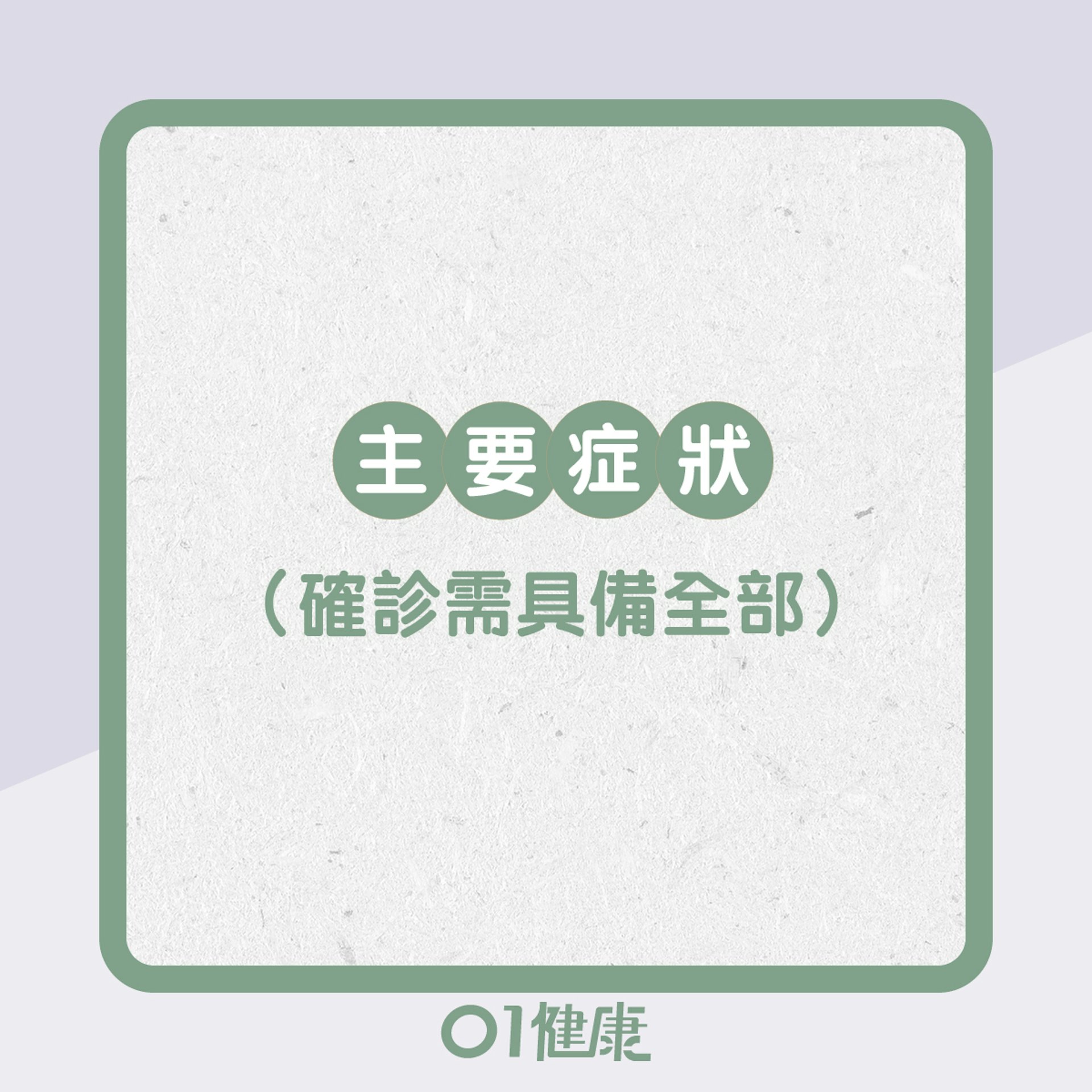 慢性疲勞主要症狀(01製圖) 慢性疲勞主要症狀(01製圖)