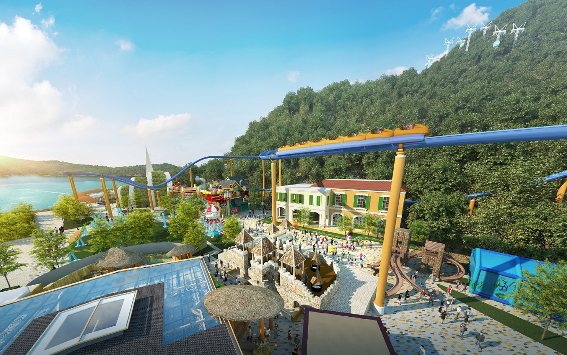 大樹灣水上樂園發展項目本應在2017年落成,初始設計預算造價為22.9億元;工程最新開支金額為38.6億元,園方去年底稱預計要延至2021年才開幕,項目既超支又超時。(海洋公園設計藍圖) 大樹灣水上樂園發展項目本應在2017年落成,初始設計預算造價為22.9億元;工程最新開支金額為38.6億元,園方去年底稱預計要延至2021年才開幕,項目既超支又超時。(海洋公園設計藍圖)