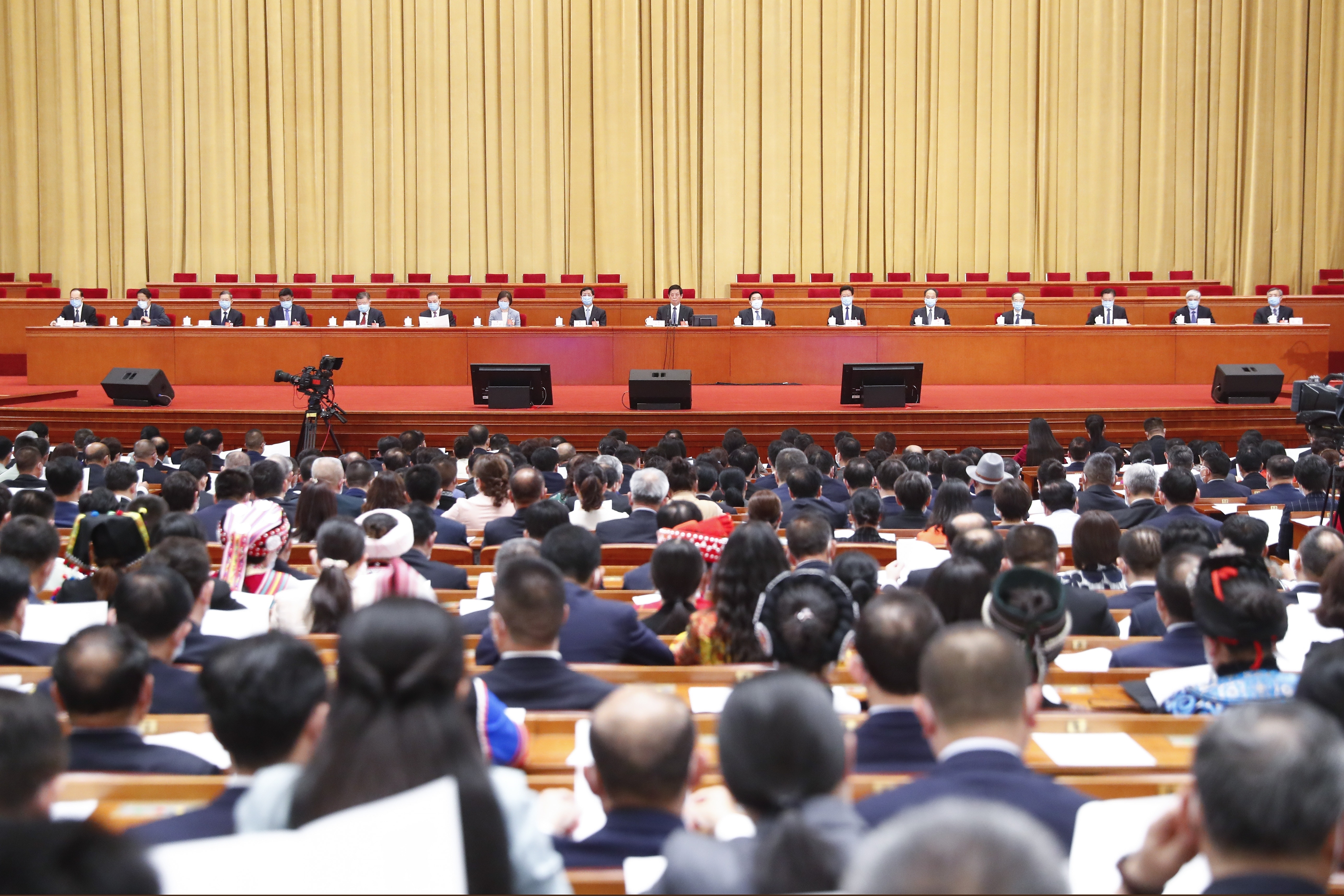 第十三届全國人大三次會議將審議《全國人民代表代會關於建立健香港特別行政區維護國家安全的法律制度和執行機制的決定（草案）》。（中新社）