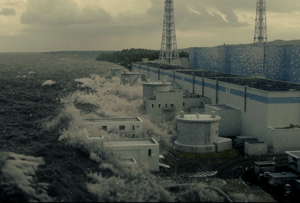 電影將以CG重現海嘯衝擊核電廠一刻。（《福島50死士》劇照）
