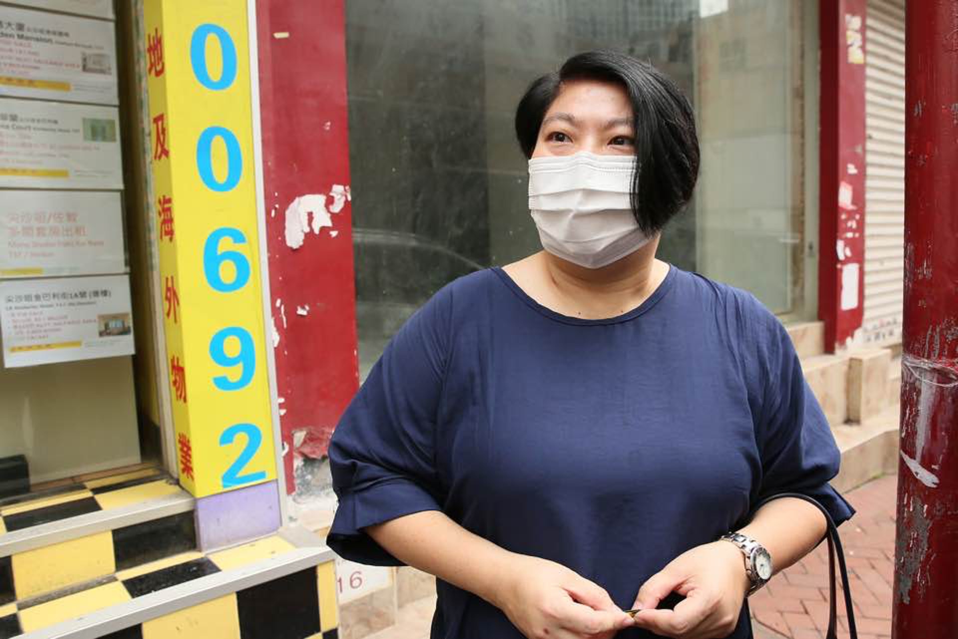 林小姐稱國安法無問題,一般市民好守法。(黃舒慧攝)