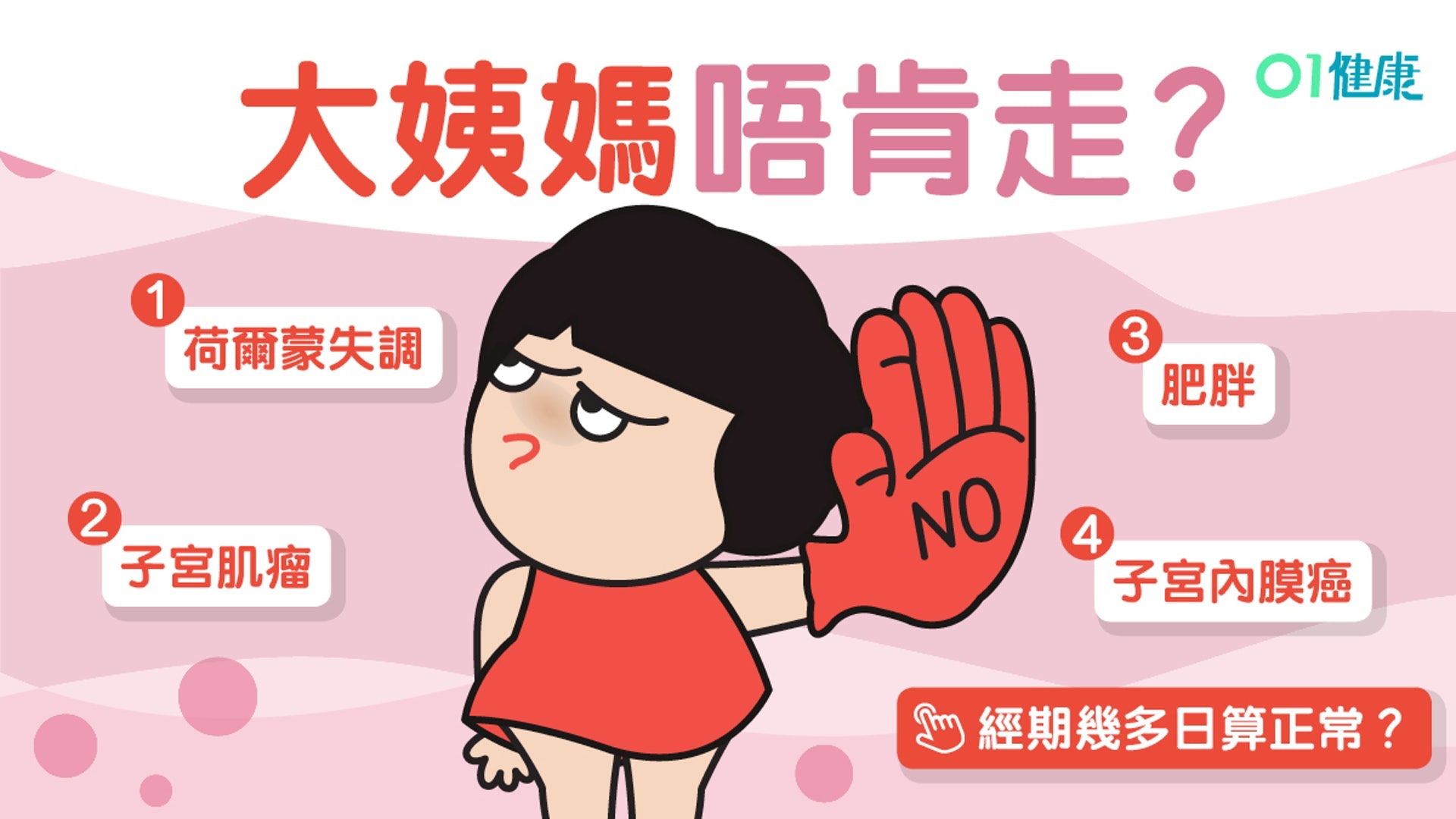 【月經】經期過長點只荷爾蒙失調咁簡單?癌症子宮肌瘤8大可能(01製圖) 【月經】經期過長點只荷爾蒙失調咁簡單?癌症子宮肌瘤8大可能(01製圖)