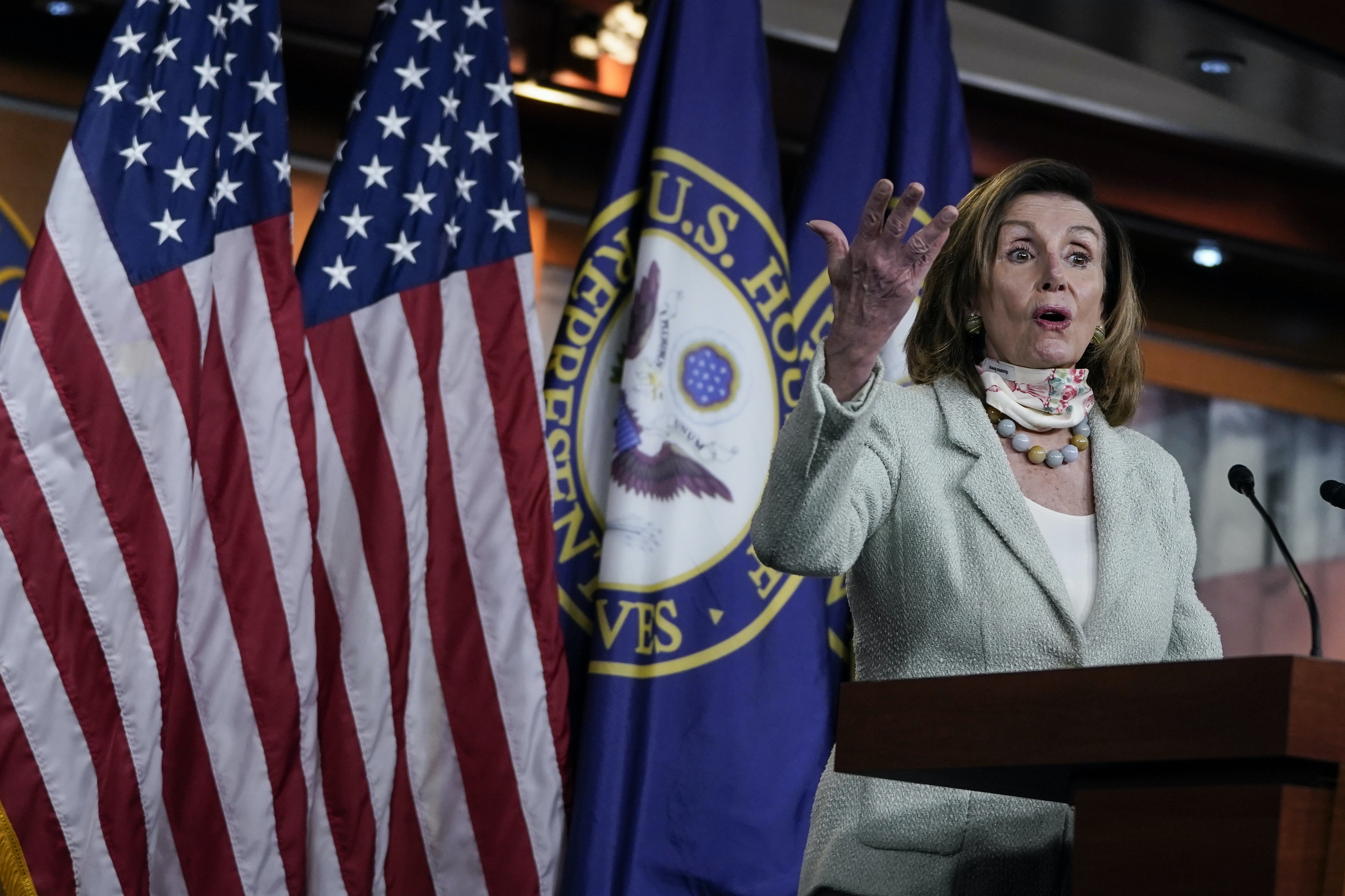 美國制裁中國官員：眾議院議長佩洛西5月27日稱，法案是要制止北京繼續打壓維吾爾族人。（Getty）