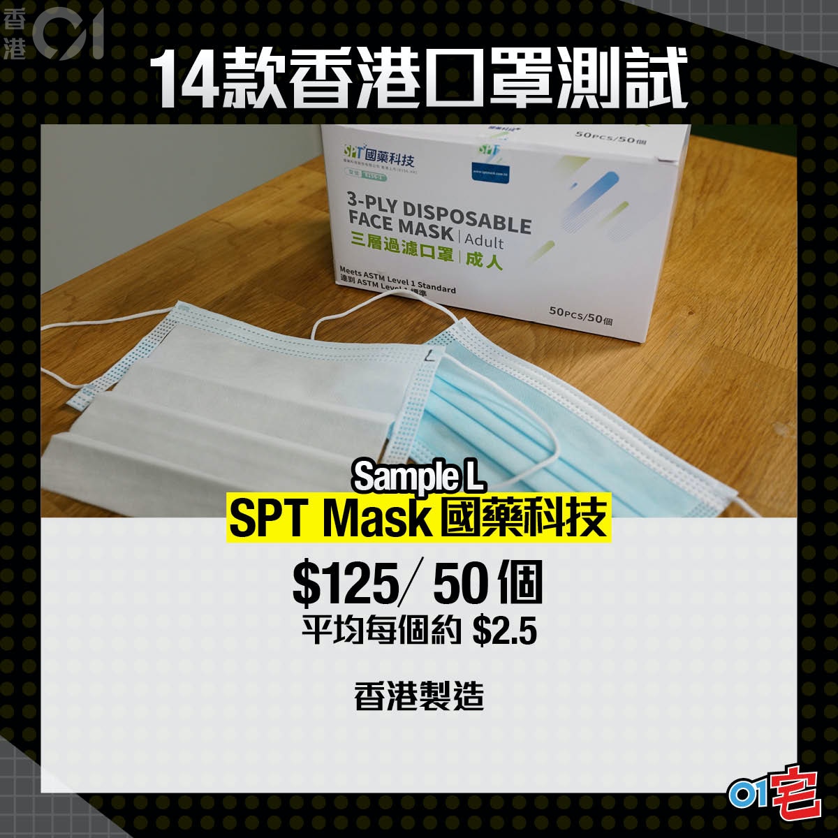 口罩評測 Kkwong盲測35款香港口罩萬寧 Sosomask質素如何