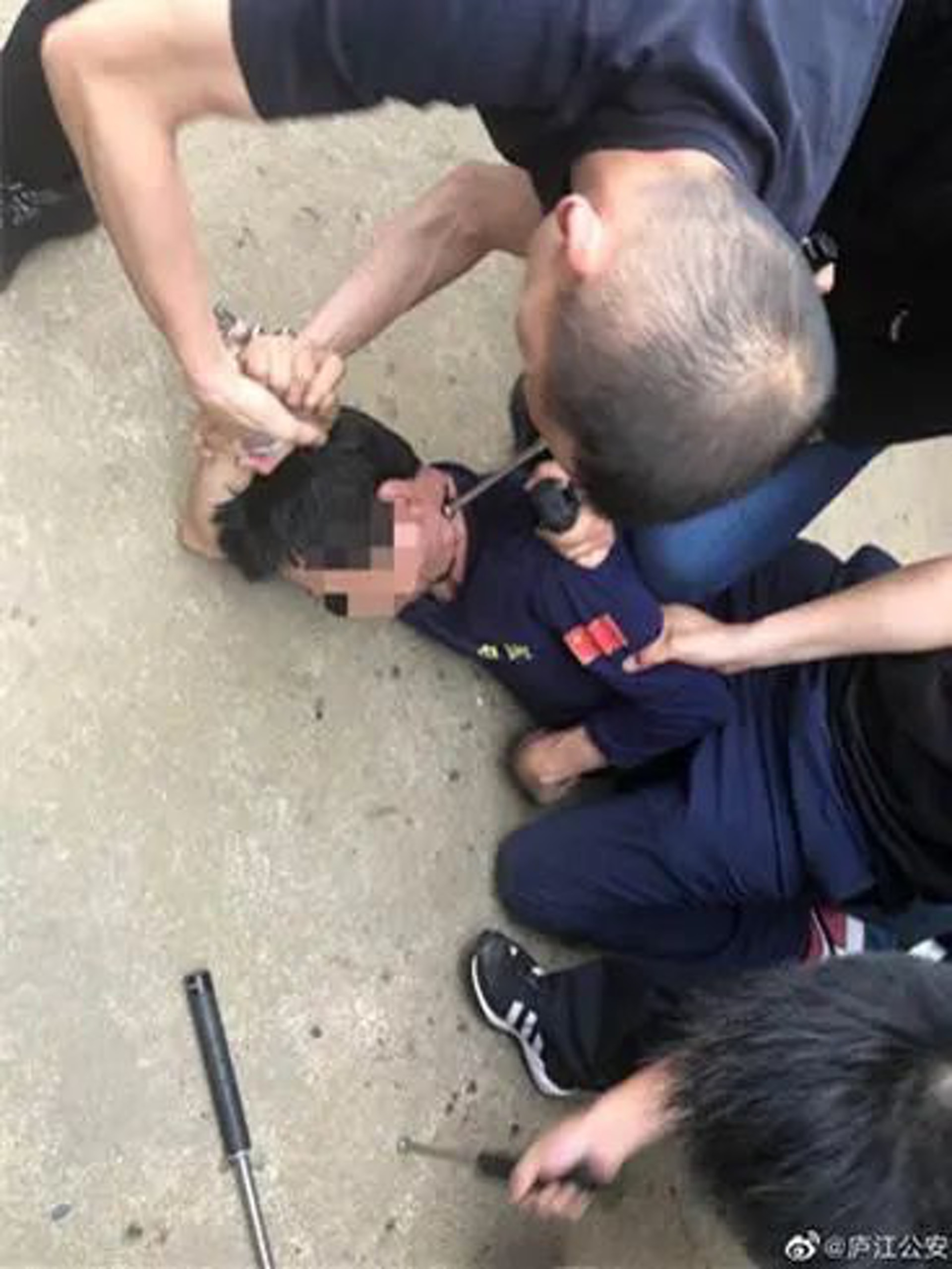 涉嫌在南京殺害一對夫婦的疑犯在安徽廬江被拘捕。(廬江警方) 涉嫌在南京殺害一對夫婦的疑犯在安徽廬江被拘捕。(廬江警方)