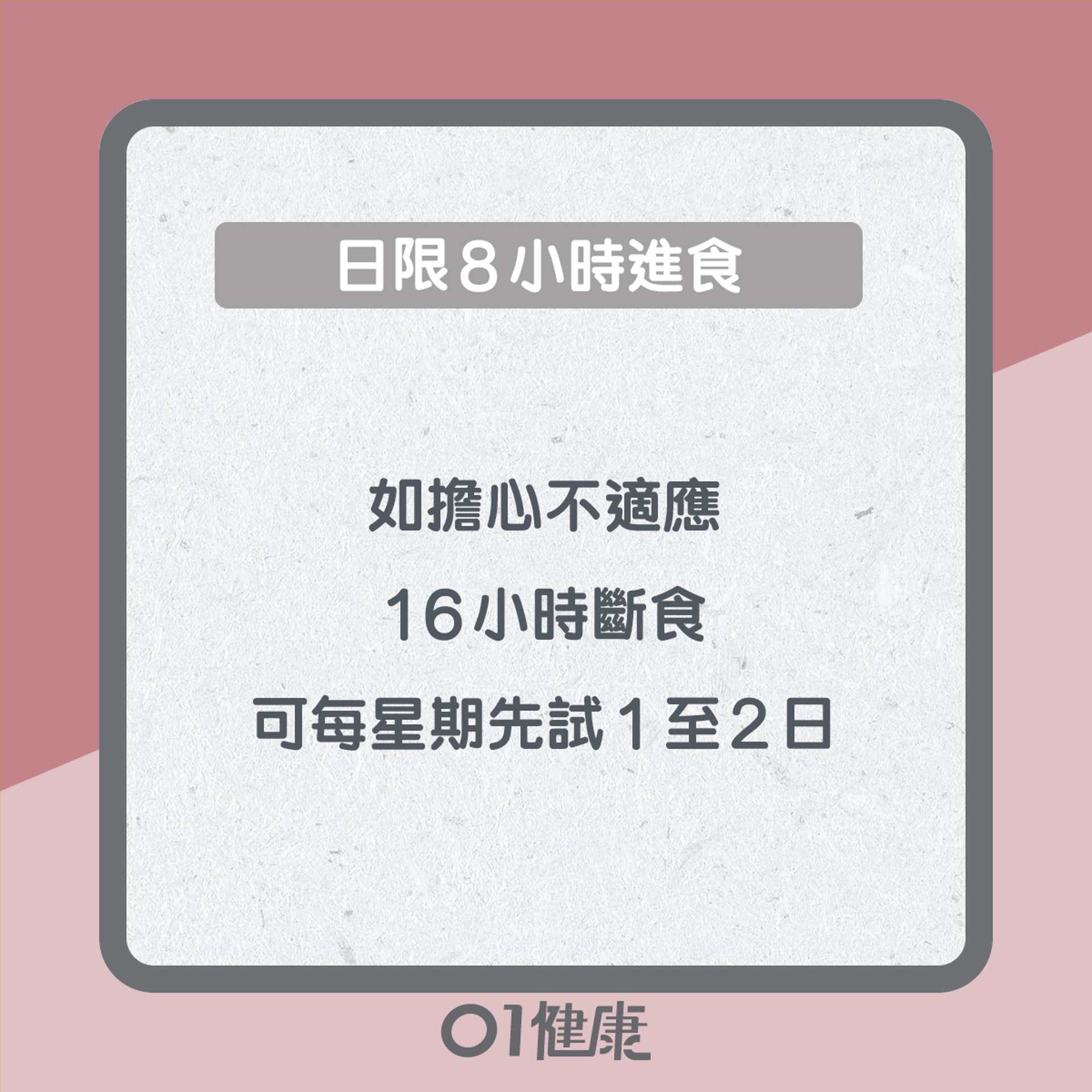 16:8斷食法小貼士(01製圖) 16:8斷食法小貼士(01製圖)