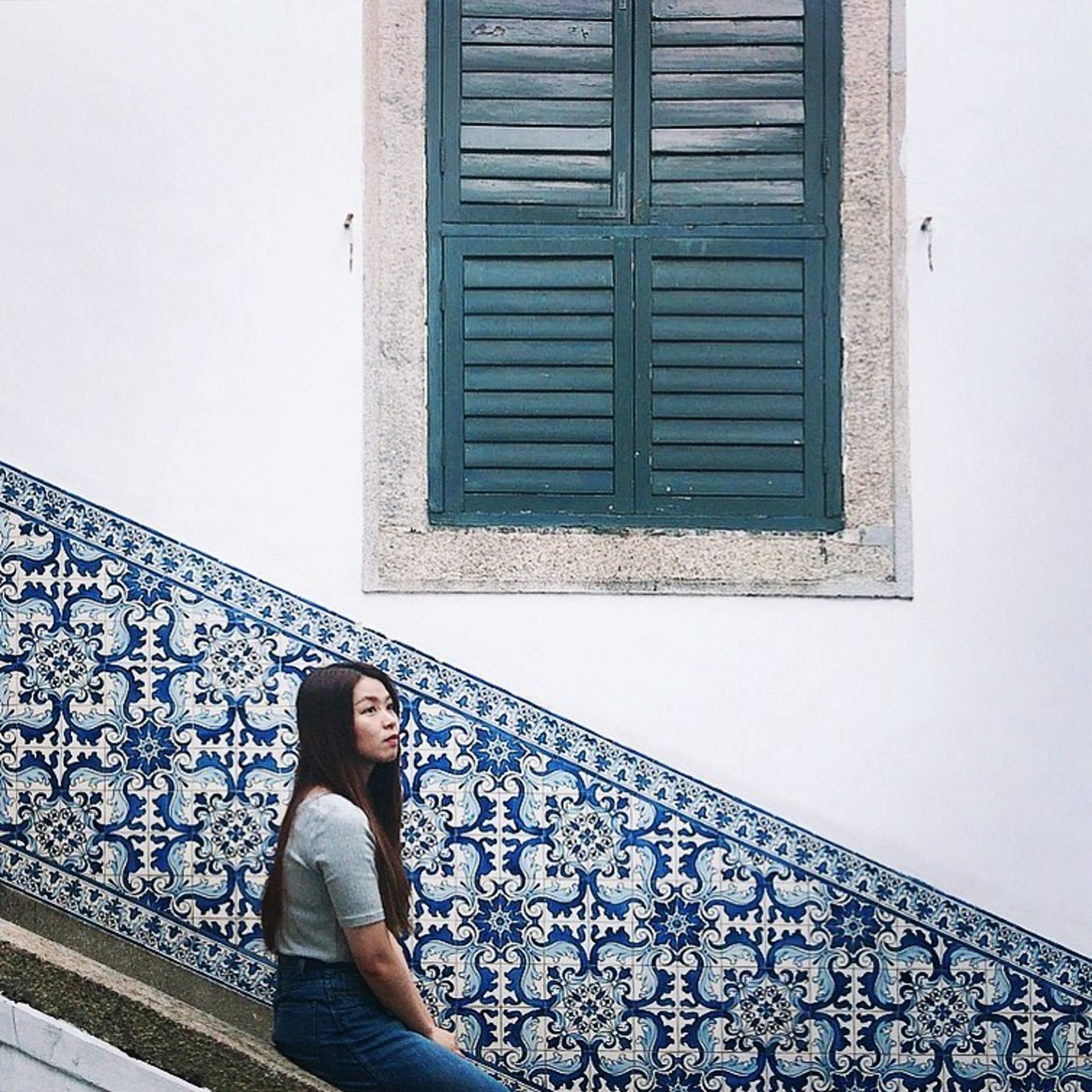 一定要去同藍白色磁磚的樓梯影相!(ig@ michelle.ixii) 一定要去同藍白色磁磚的樓梯影相!(ig@ michelle.ixii)