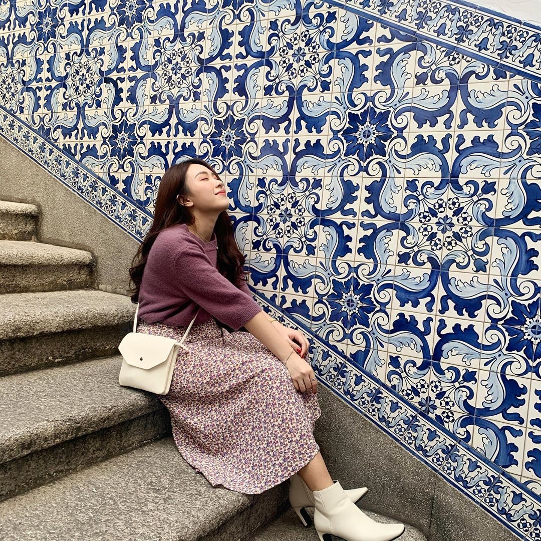 如果想影長腿照，就要將鏡頭放低啲影啦！（ig@ anna980327）