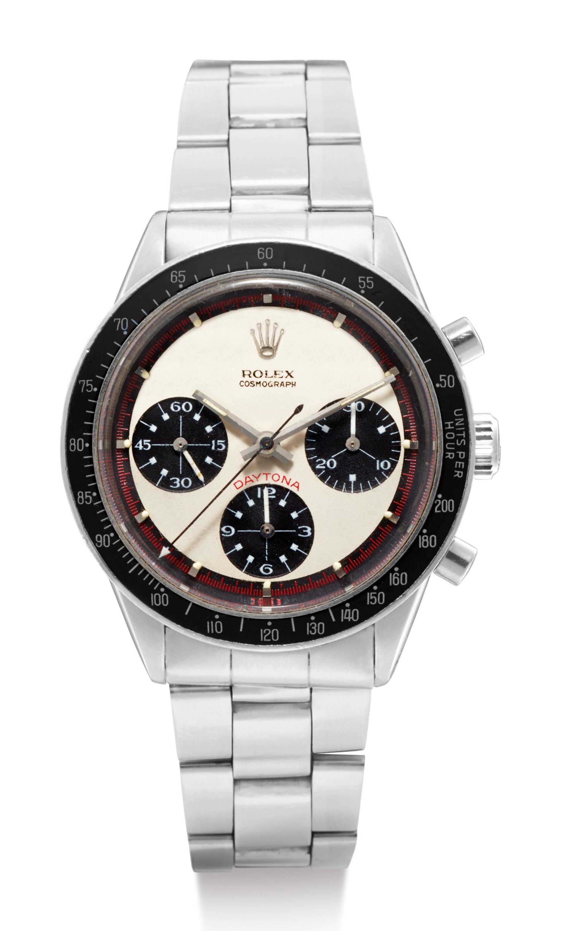 Rolex Daytona “Paul Newman”的經典地位無庸置疑,它曾推出過不同版本,無論熊貓面或反熊貓面都一應俱全。(sothebys) Rolex Daytona “Paul Newman”的經典地位無庸置疑,它曾推出過不同版本,無論熊貓面或反熊貓面都一應俱全。(sothebys)