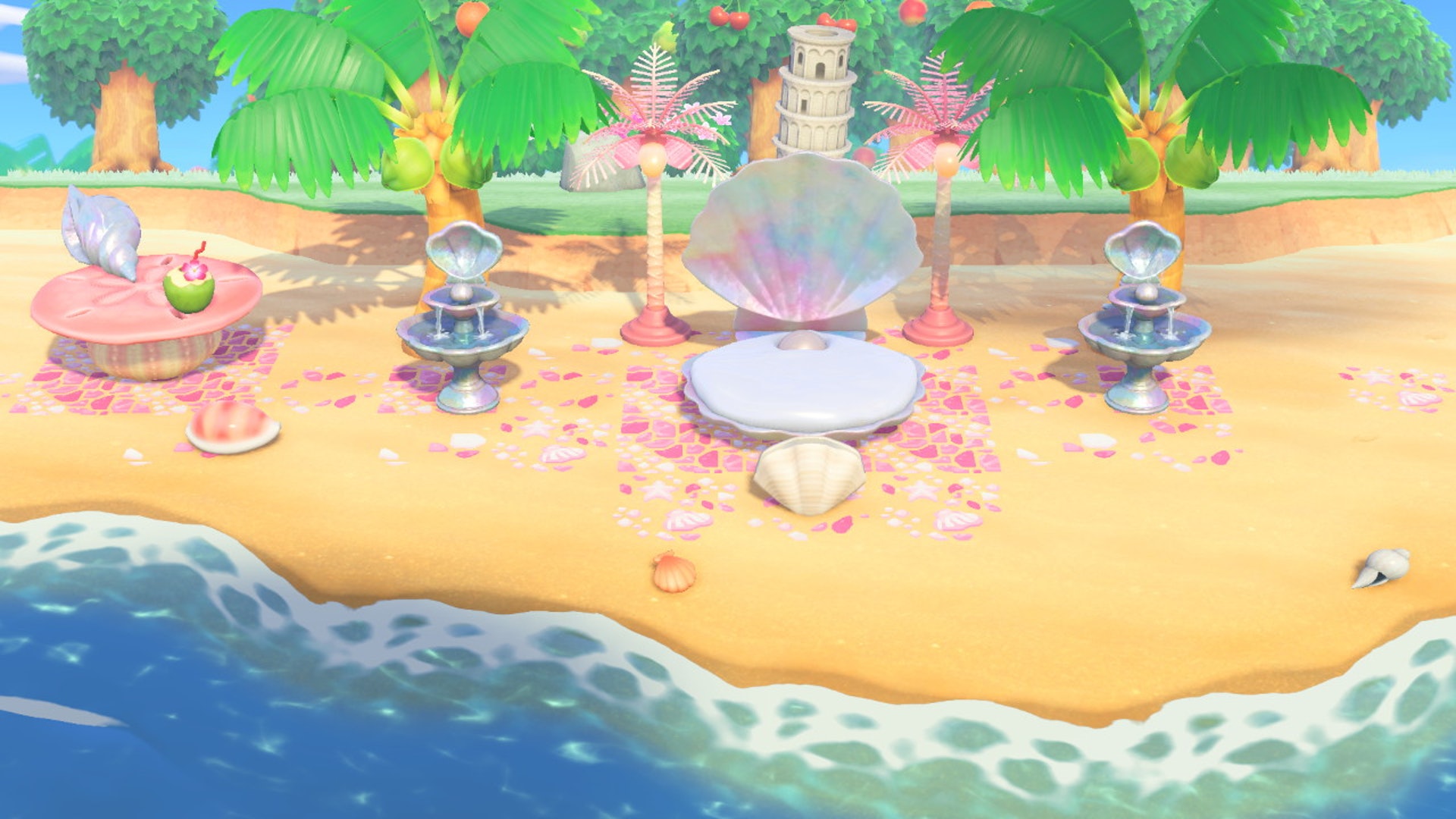 動物之森 神人diy夏季素材 泳池碧波地 貝殼海灘 愛琴海風情 動物之森 神人diy夏季素材 泳池碧波地 貝殼海灘 愛琴海風情