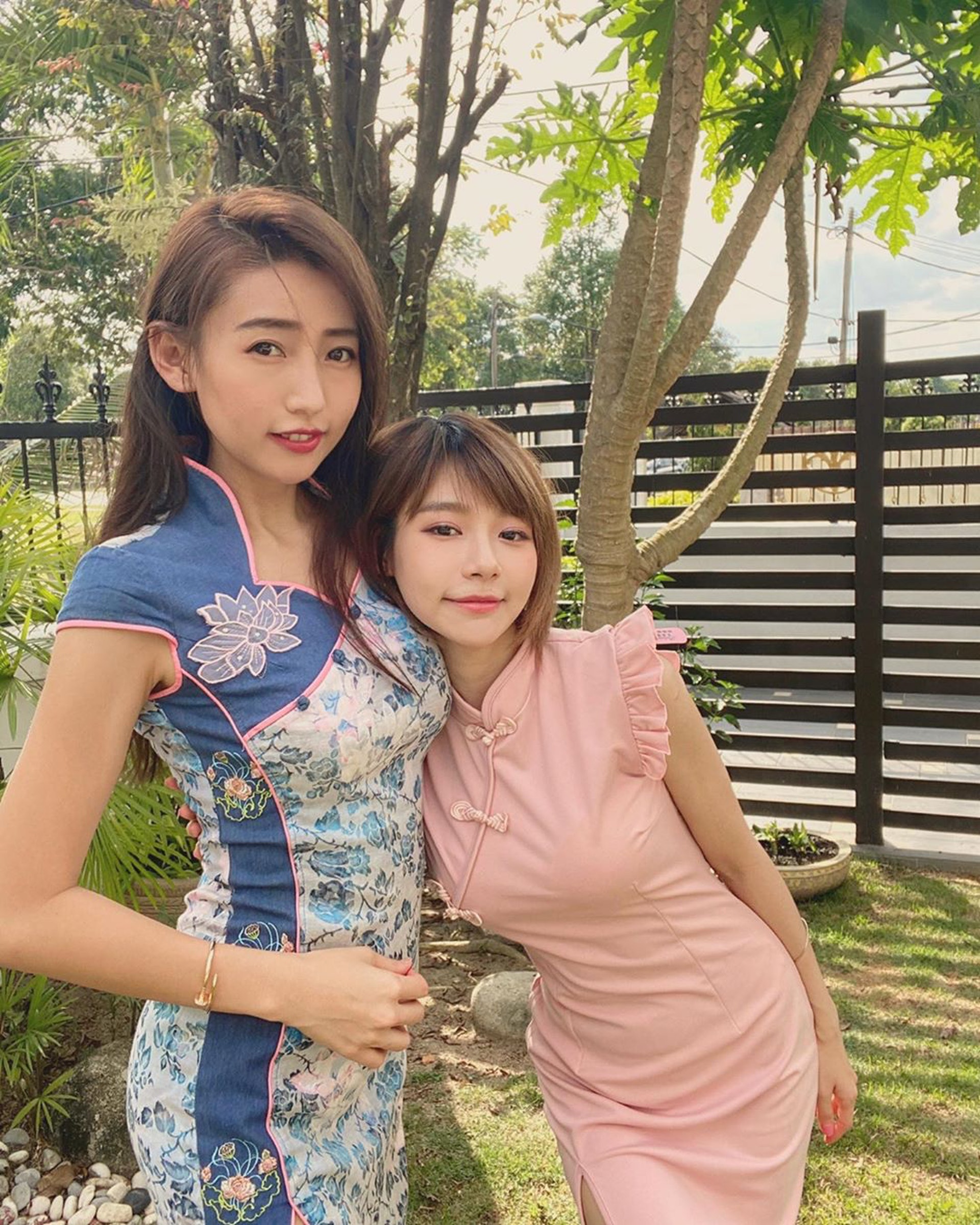 林詩枝（左）因外形媲美妹妹而引起網民關注。（Instagram：@minchen333）