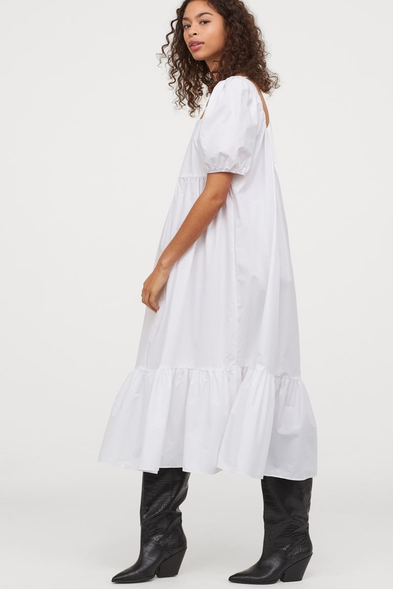 H&M 府綢棉洋裝HK$279（hm.com）
