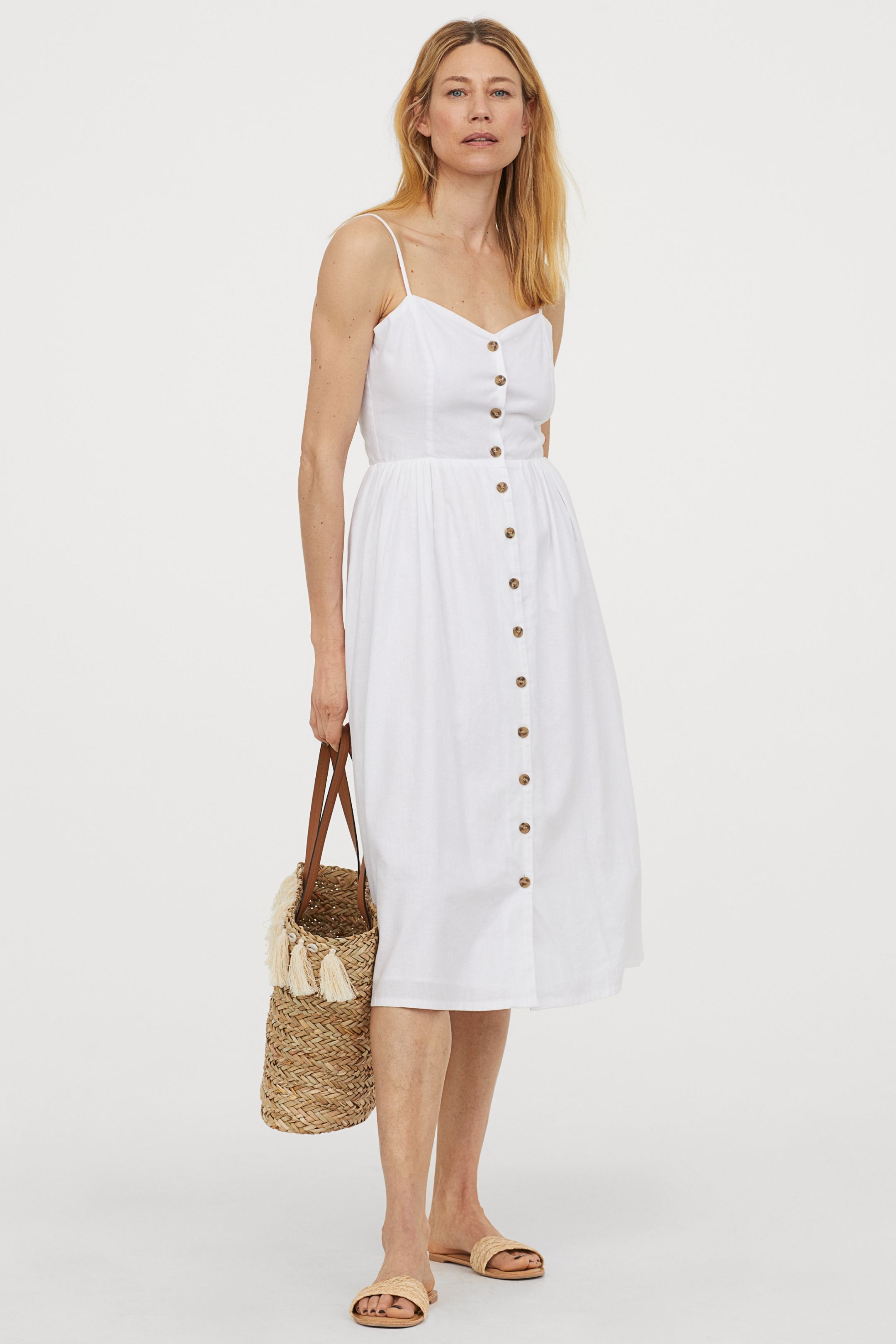H&M 亞麻混紡洋裝HK$279(hm.com)