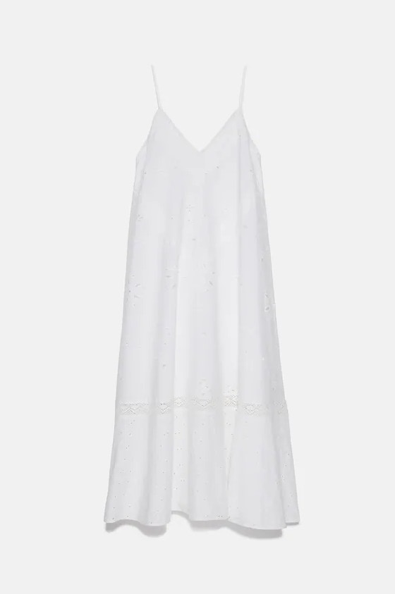 Zara鏤空刺繡洋裝HK$699（zara.com）