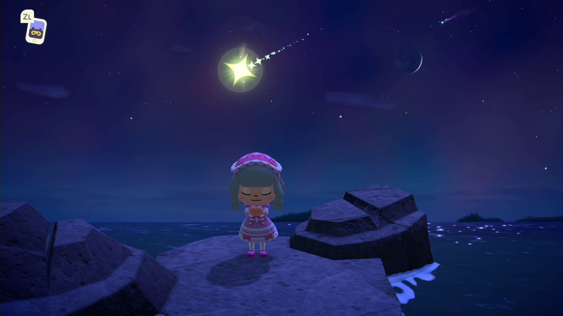 當聽到「鈴」一聲便是有流星出現,此時雙手不拿東西便可按A掣來許願 當聽到「鈴」一聲便是有流星出現,此時雙手不拿東西便可按A掣來許願