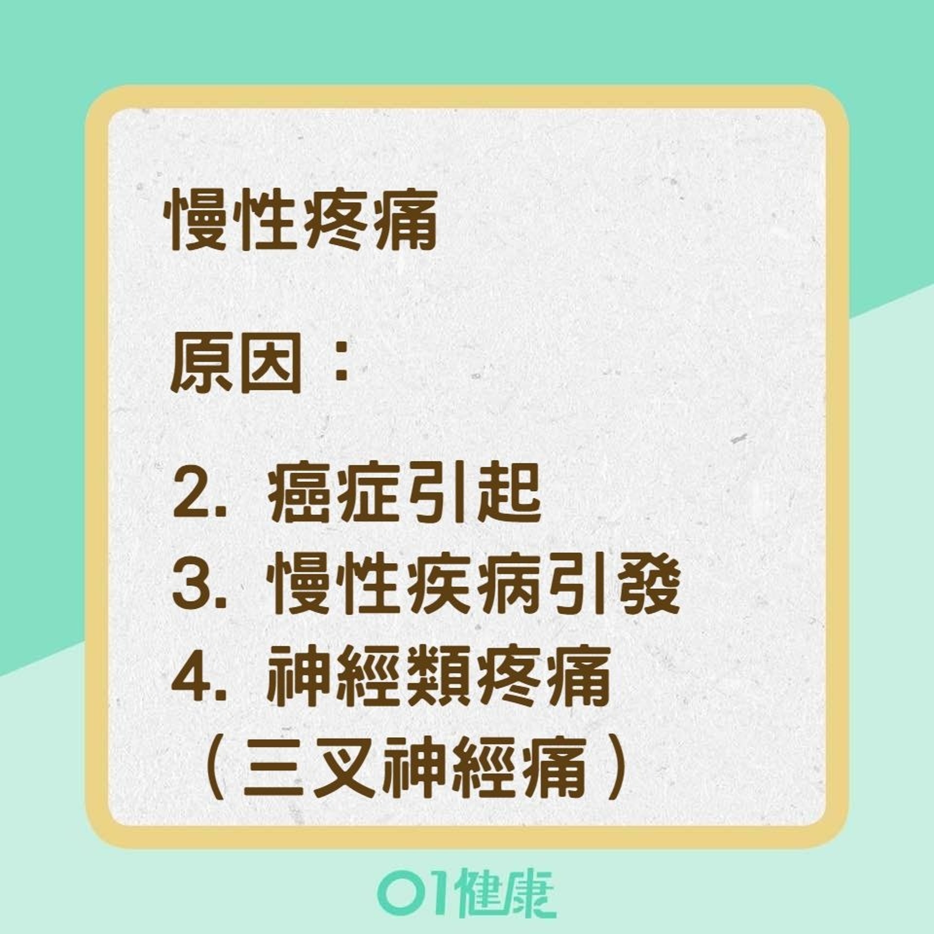 慢性疼痛、急性疼痛兩者有何分別?(01製圖) 慢性疼痛、急性疼痛兩者有何分別?(01製圖)