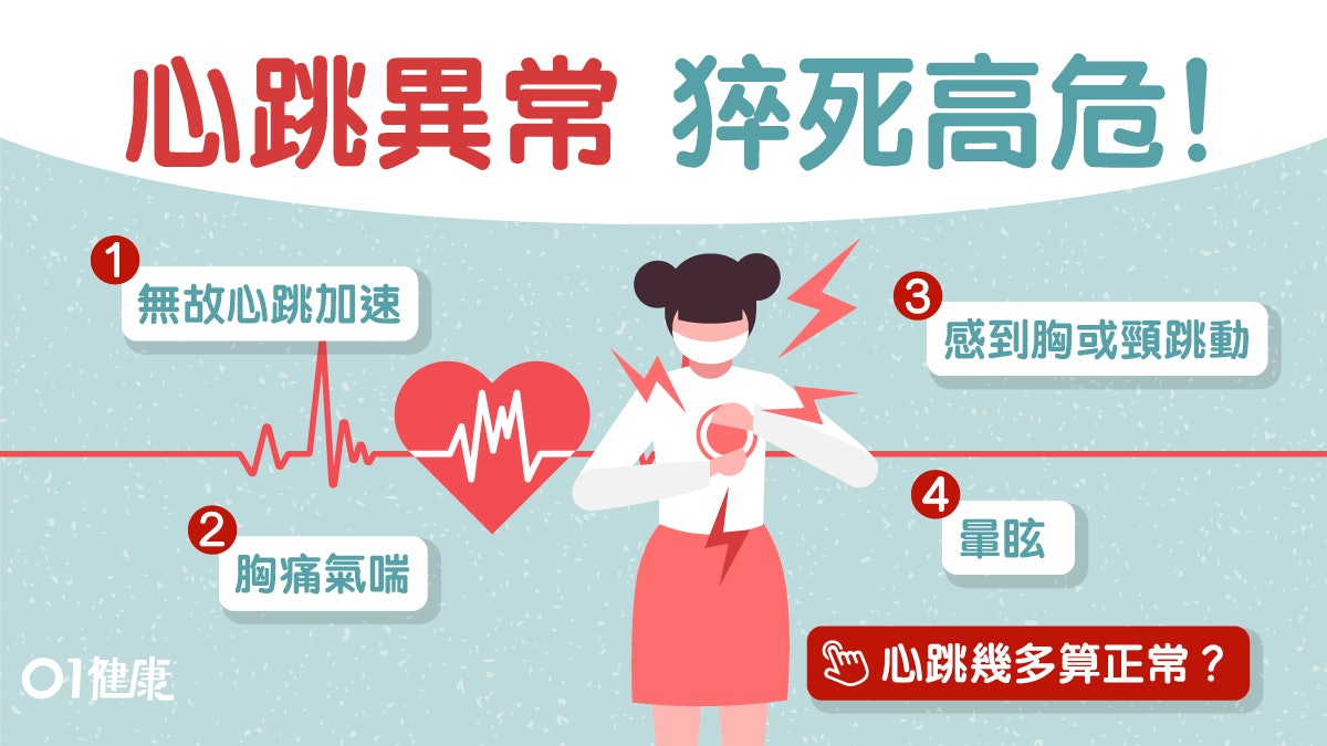 【心臟病】心跳無故快感胸頸跳動?心律不整常見胸痛氣喘或致猝死 【心臟病】心跳無故快感胸頸跳動?心律不整常見胸痛氣喘或致猝死