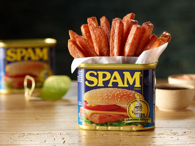 午餐肉薯條（圖片來源：spam.com）