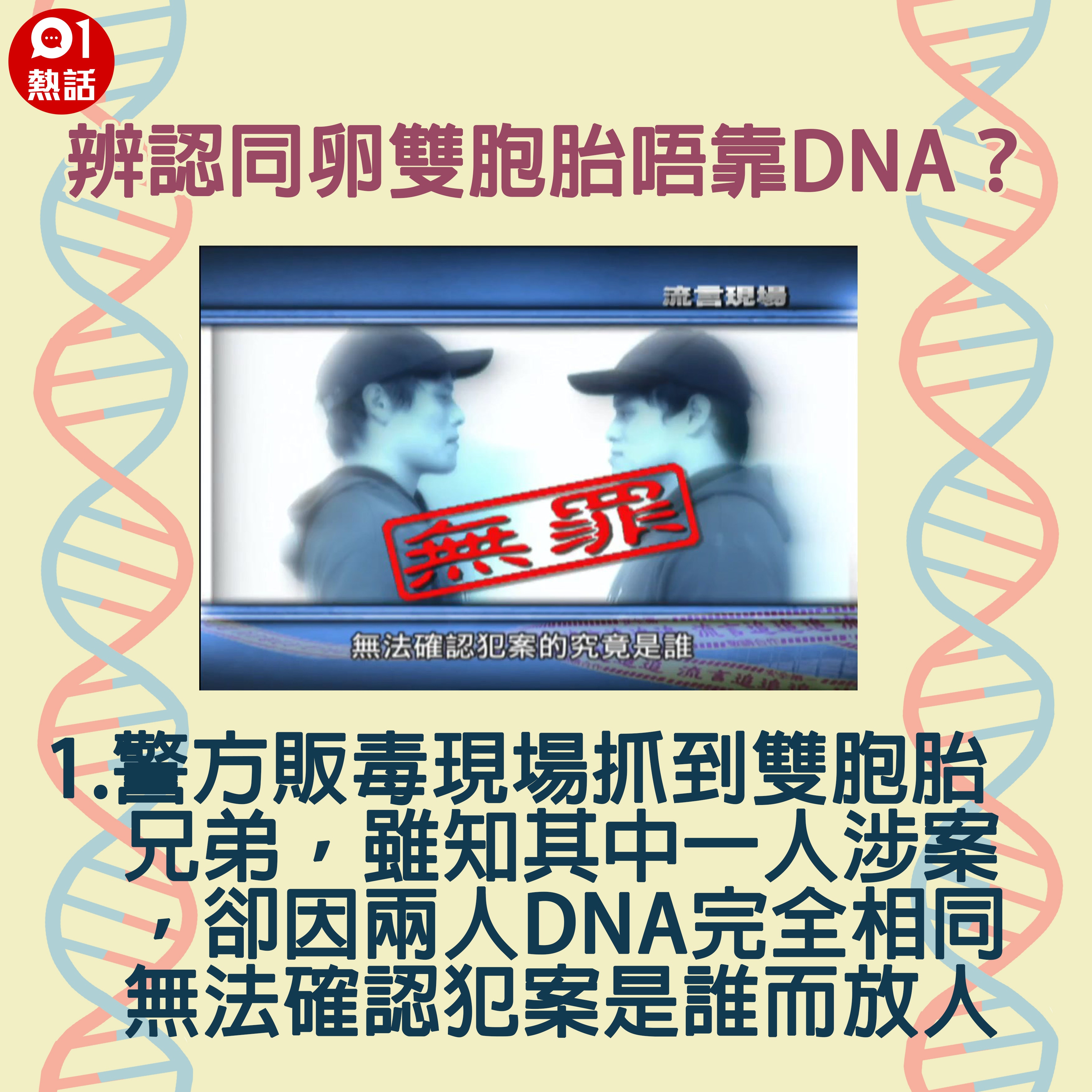 生活百科 同卵雙胞胎dna一樣犯法點樣驗 關鍵原來靠呢啲特徵 香港01 熱爆話題