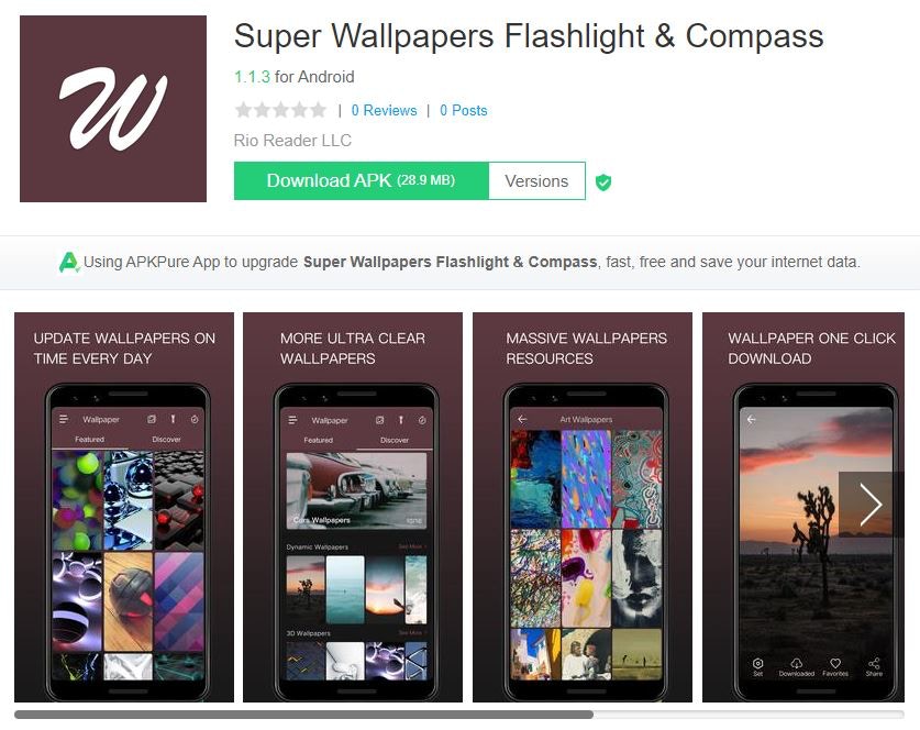 Super Wallpapers Flashlight（apkpure）