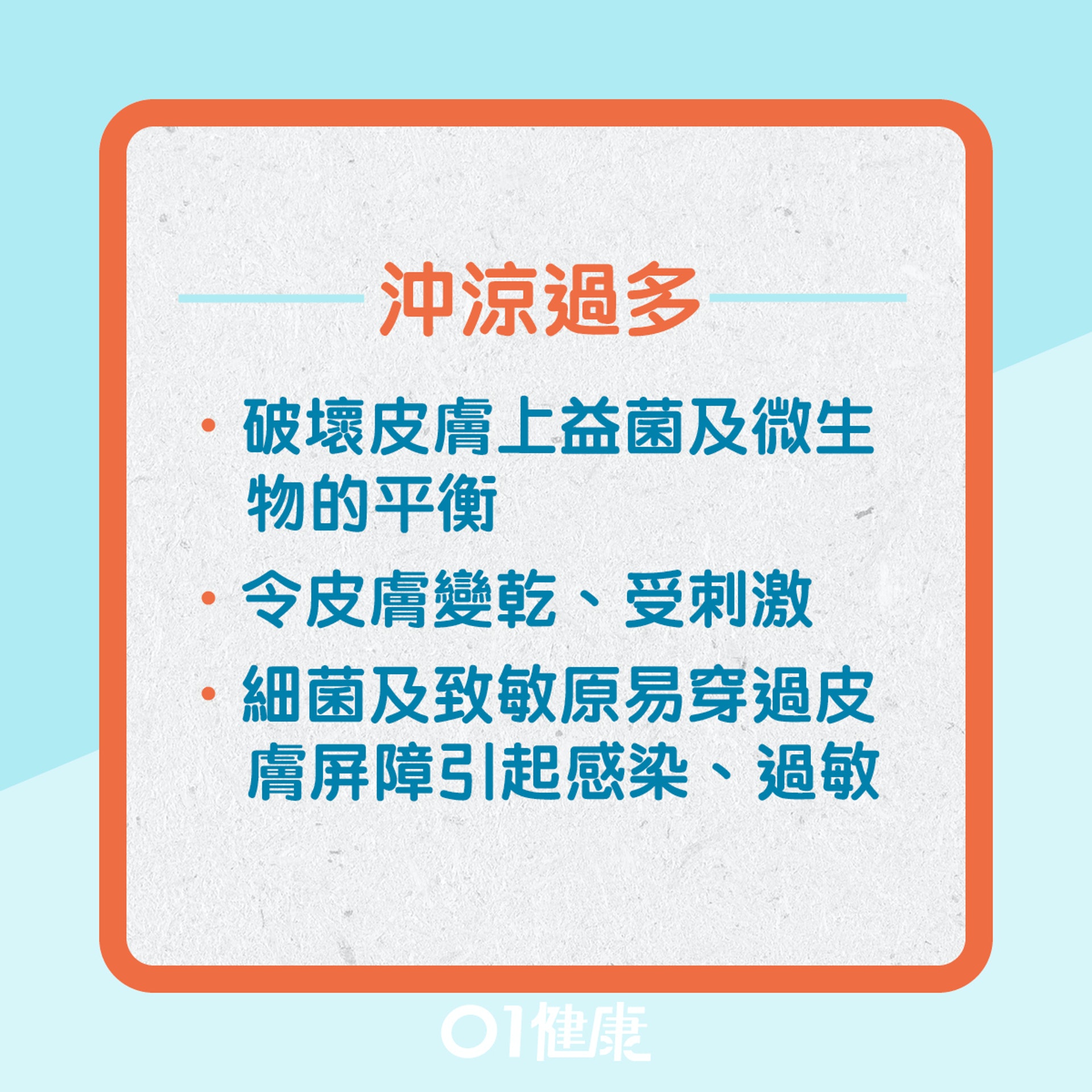 沖涼習慣影響健康?(01製圖) 沖涼習慣影響健康?(01製圖)