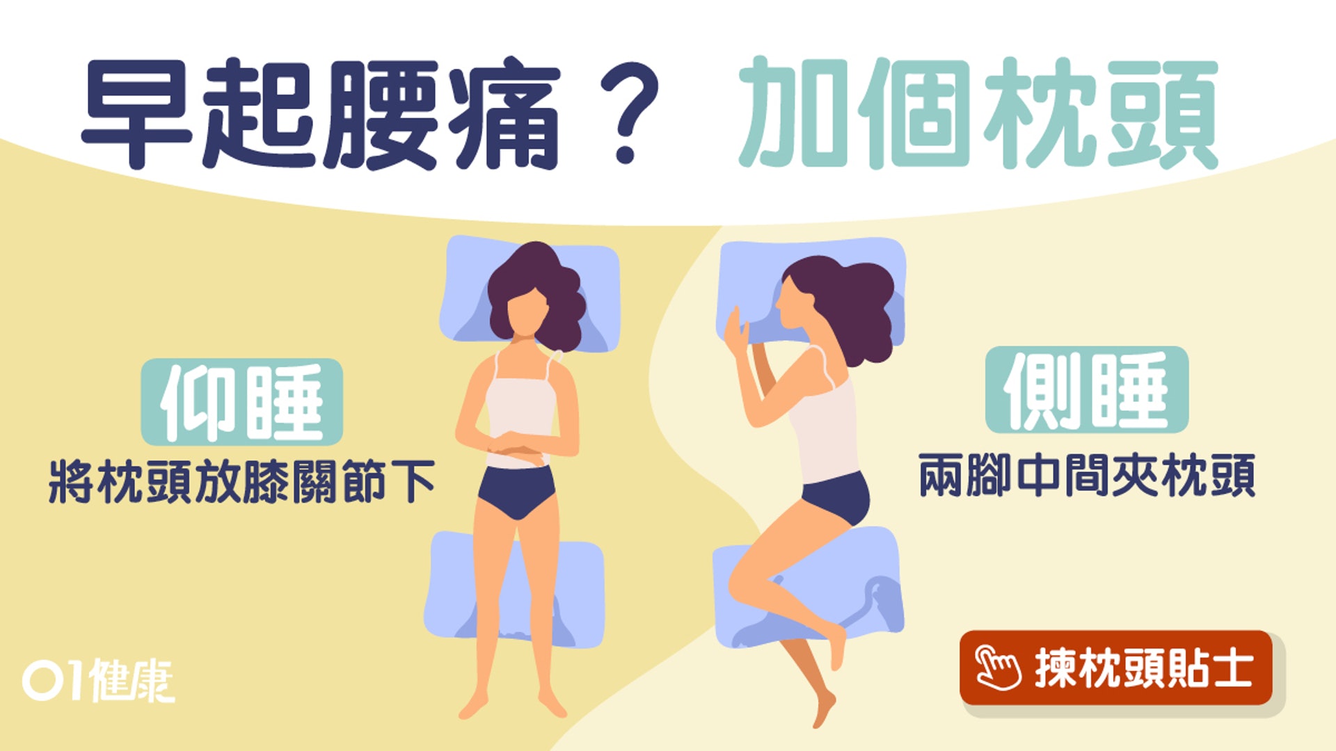 腰痛 腰酸背痛睡姿是元兇 紓緩痛症靠個枕頭2個睡姿要戒 腰痛 腰酸背痛睡姿是元兇 紓緩痛症靠個枕頭2個睡姿要戒