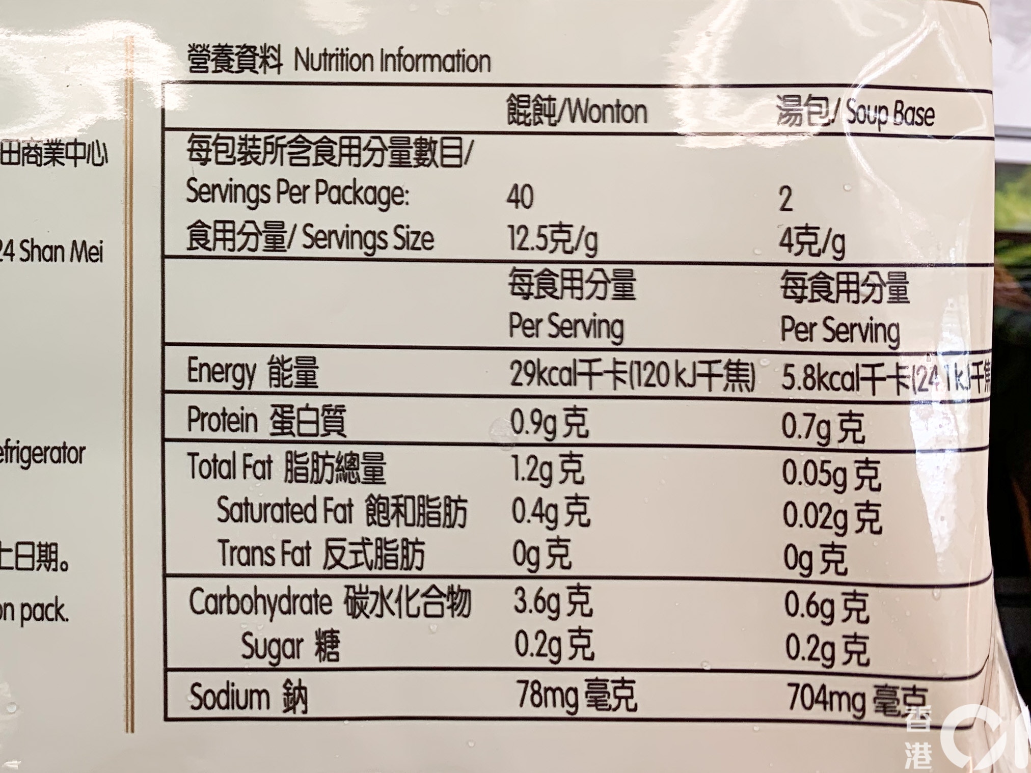 思念菜肉大餡餛飩 – 食用10隻餛飩，攝入約290千卡，約1碗白飯。