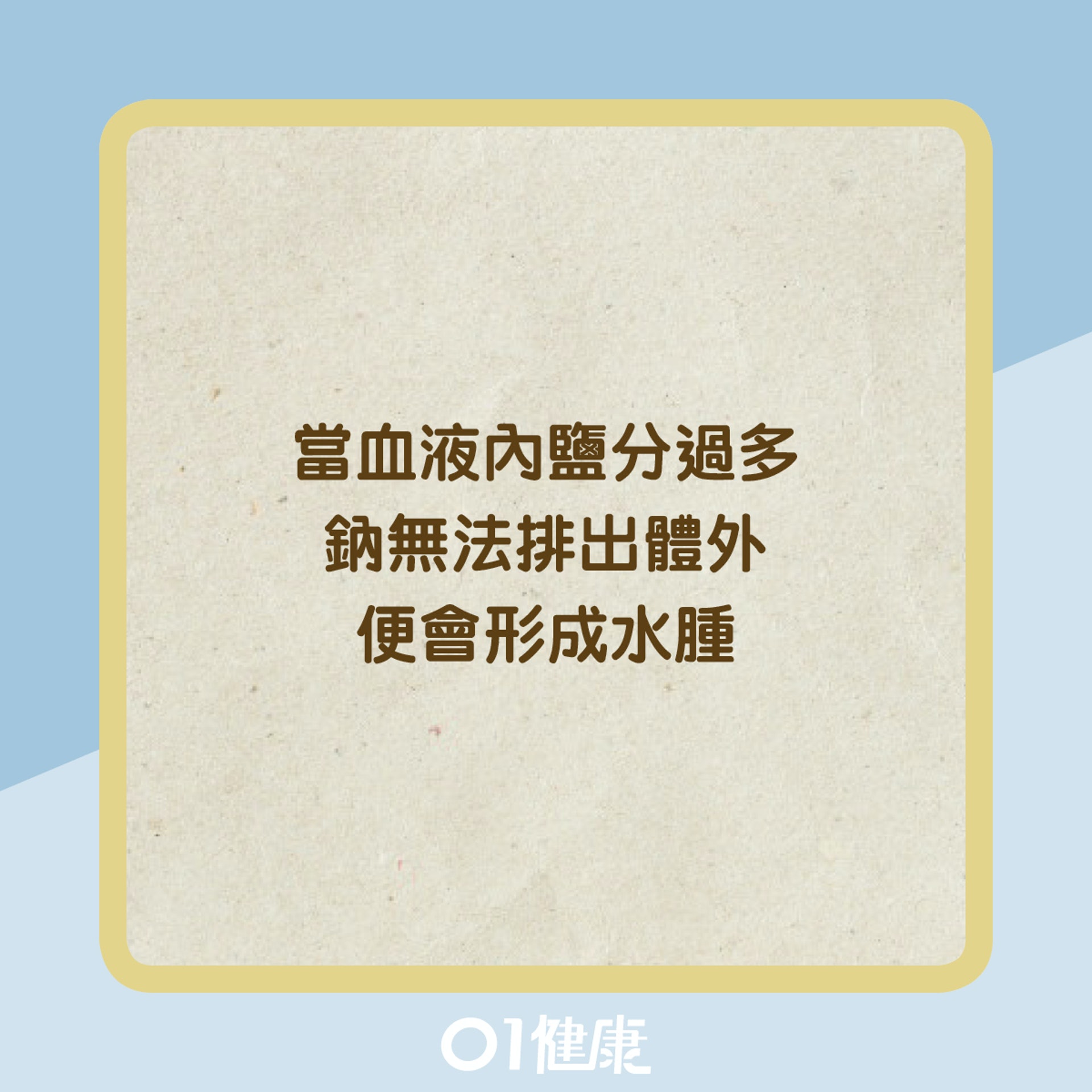鈉攝入量過高的6種症狀(01製圖) 鈉攝入量過高的6種症狀(01製圖)