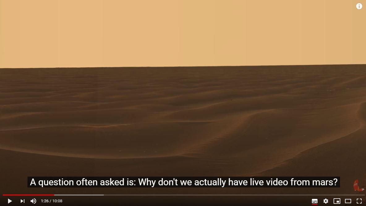 之所以不拍摄即时影像,问题出在传送速率(YouTube@ElderFox Documentaries)