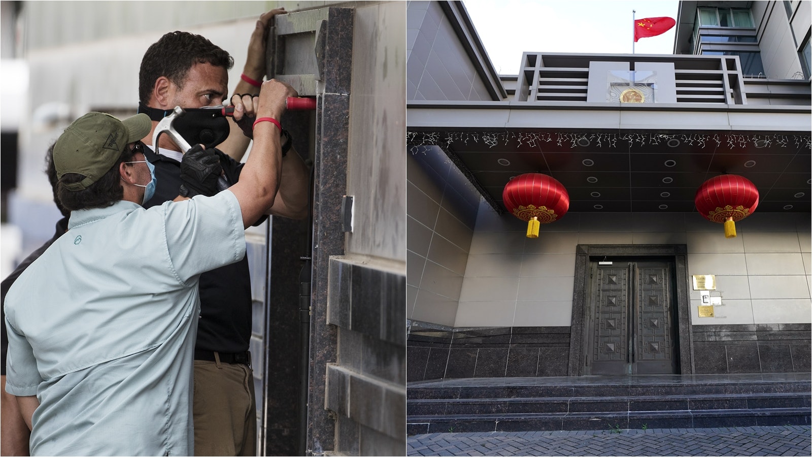 中國駐侯斯頓總領事館遭破門接管 外交部:將作正當和必要反應 中國駐侯斯頓總領事館遭破門接管 外交部:將作正當和必要反應