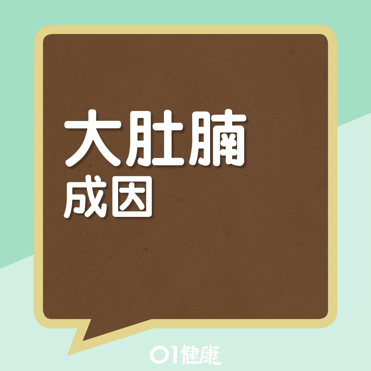 引致大肚腩的成因（01製圖）