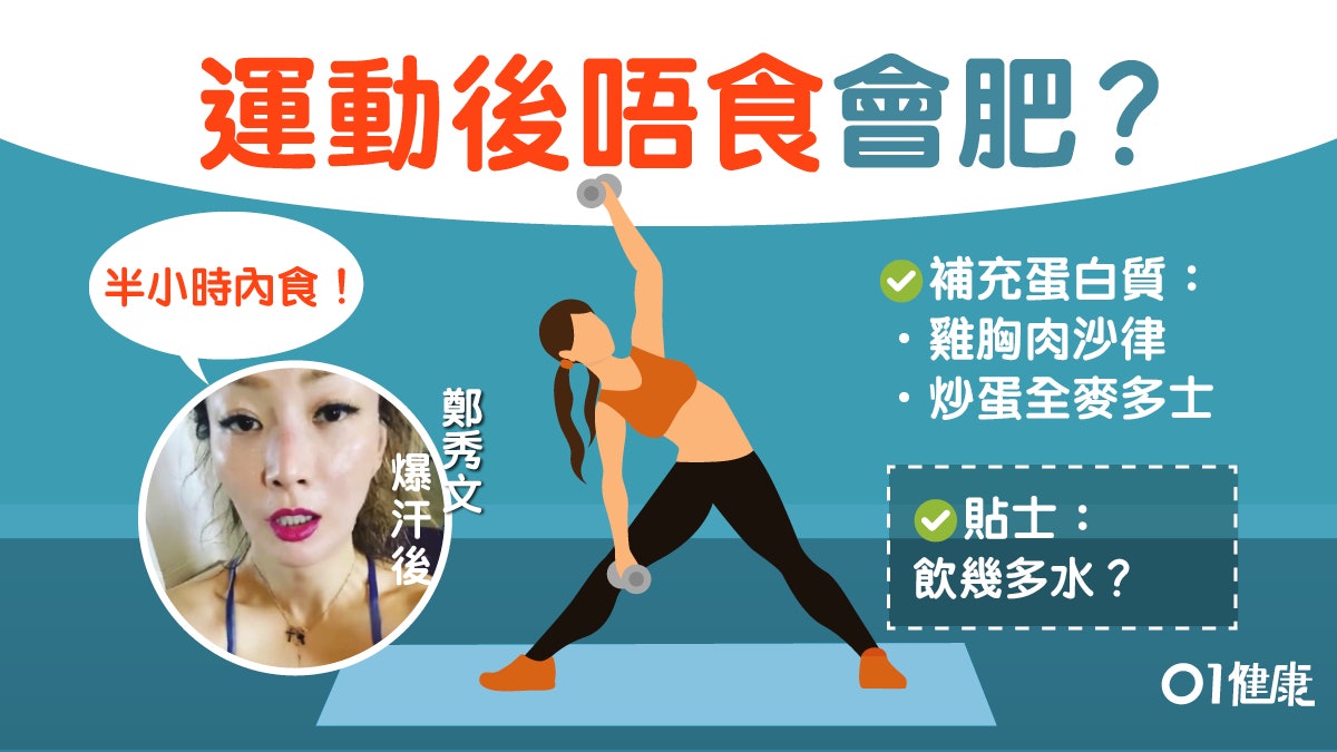 運動飲食 鄭秀文運動後半小時內食嘢反會瘦 補3大營養助增肌 香港01 健康