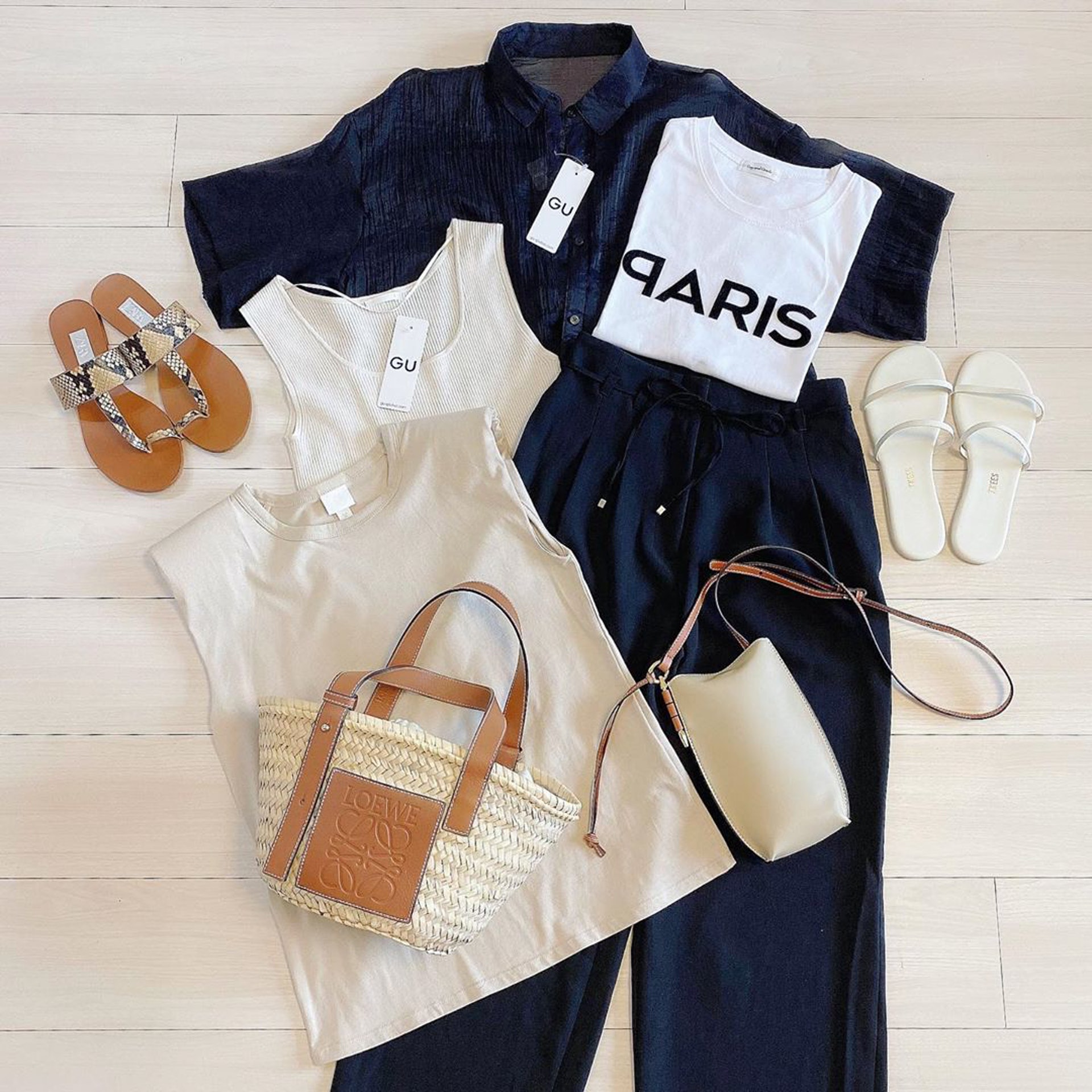 【Zara、Uniqlo、GU穿搭】Emi購入GU背心。(emi0830emi@Instagram)