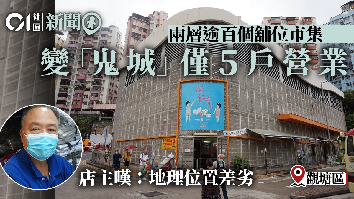 觀塘重建 同仁市集清拆在即兩層逾百舖位僅5戶營業 香港01 18區新聞