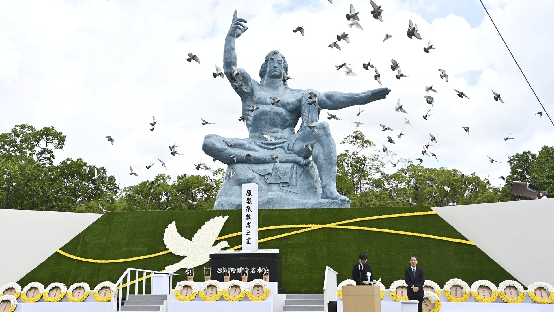 日本長崎原爆75周年和平紀念儀式 市長籲簽禁核武條約 日本長崎原爆75周年和平紀念儀式 市長籲簽禁核武條約