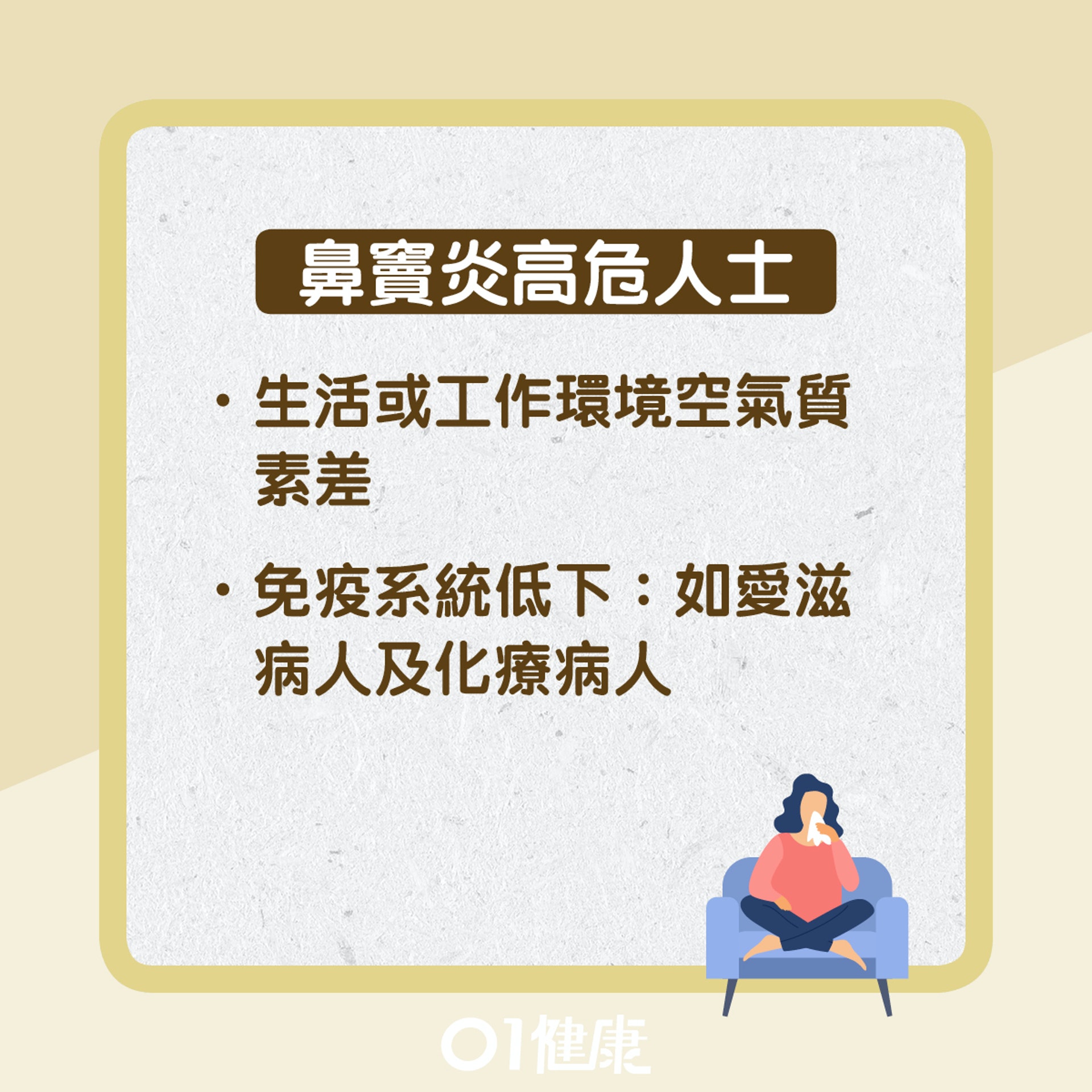 鼻竇炎高危人士(01製圖) 鼻竇炎高危人士(01製圖)