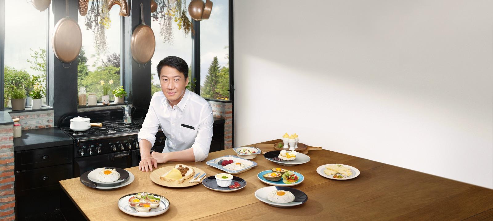 黎明（Leon）在廣告中化身大廚煮早餐。