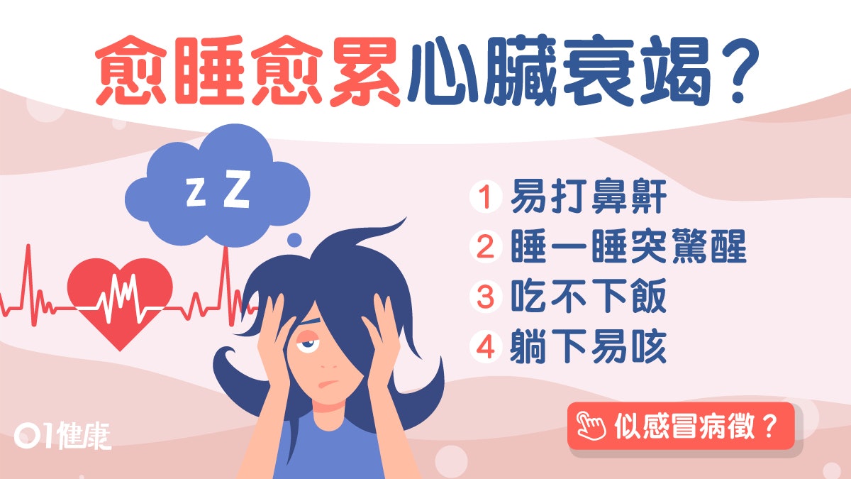 【心臟病】晚上躺平便咳或已肺水腫 心臟衰竭常被忽略的6大症狀 【心臟病】晚上躺平便咳或已肺水腫 心臟衰竭常被忽略的6大症狀