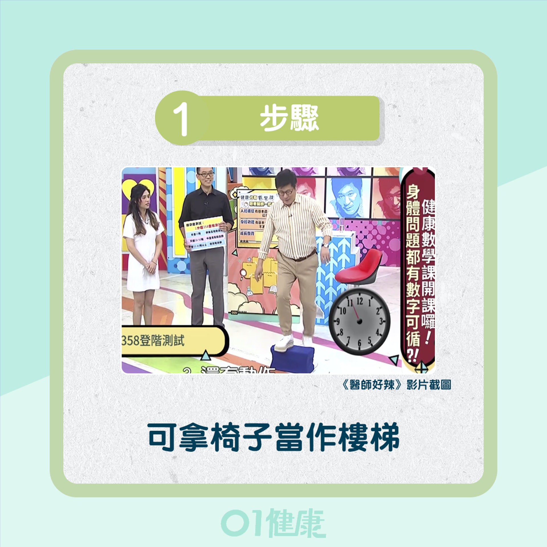 1分鐘358登階檢測肺功能(01製圖) 1分鐘358登階檢測肺功能(01製圖)