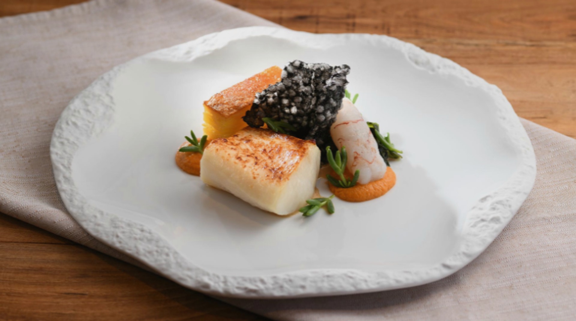 各款菜色使用可持續海鮮,價錢為678元兩位。(Cordis酒店圖片) 各款菜色使用可持續海鮮,價錢為678元兩位。(Cordis酒店圖片)