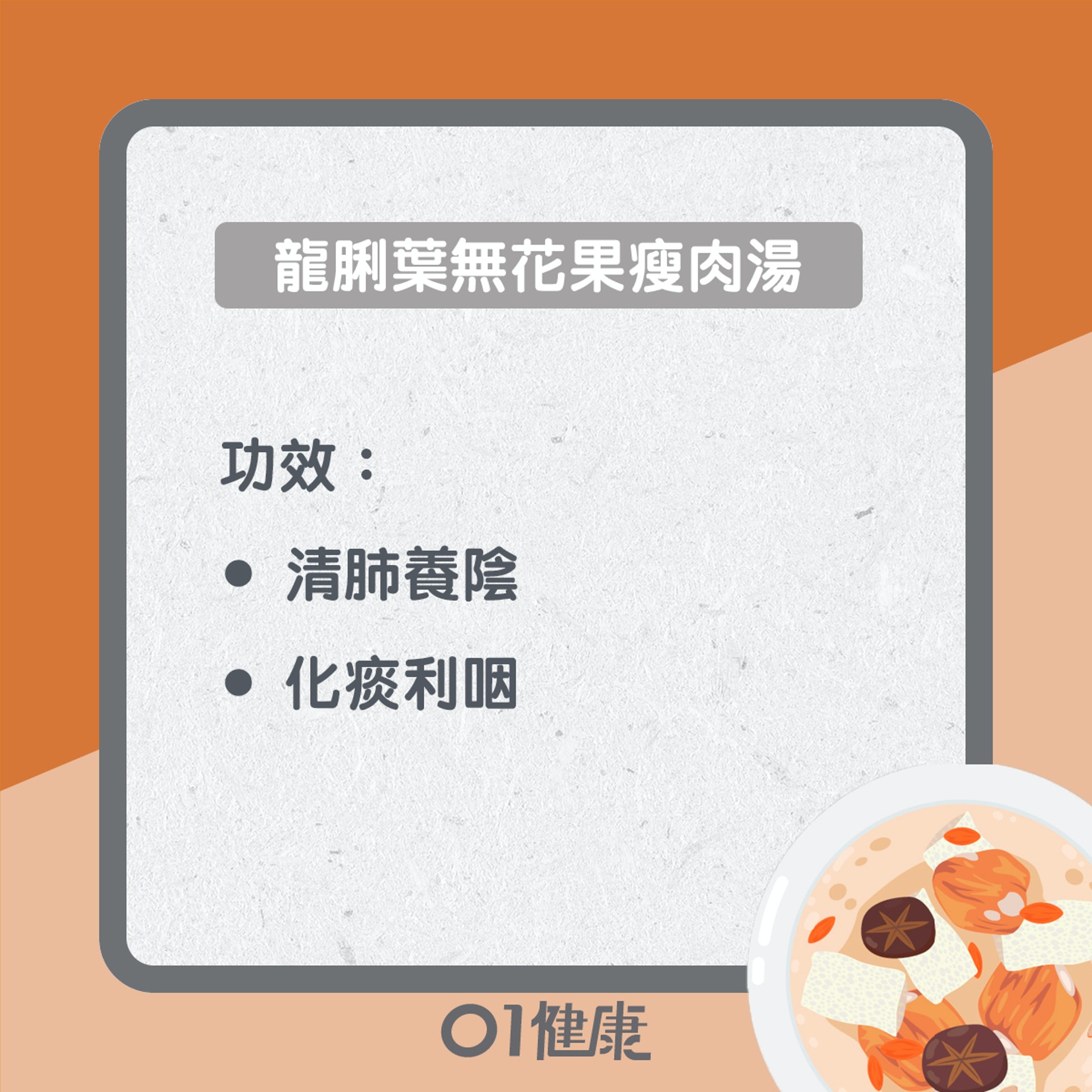 龍脷葉無花果瘦肉湯(01製圖) 龍脷葉無花果瘦肉湯(01製圖)
