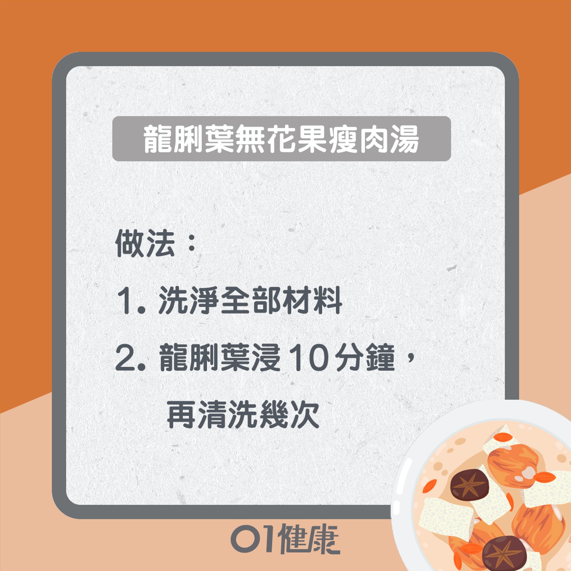 龍脷葉無花果瘦肉湯(01製圖) 龍脷葉無花果瘦肉湯(01製圖)
