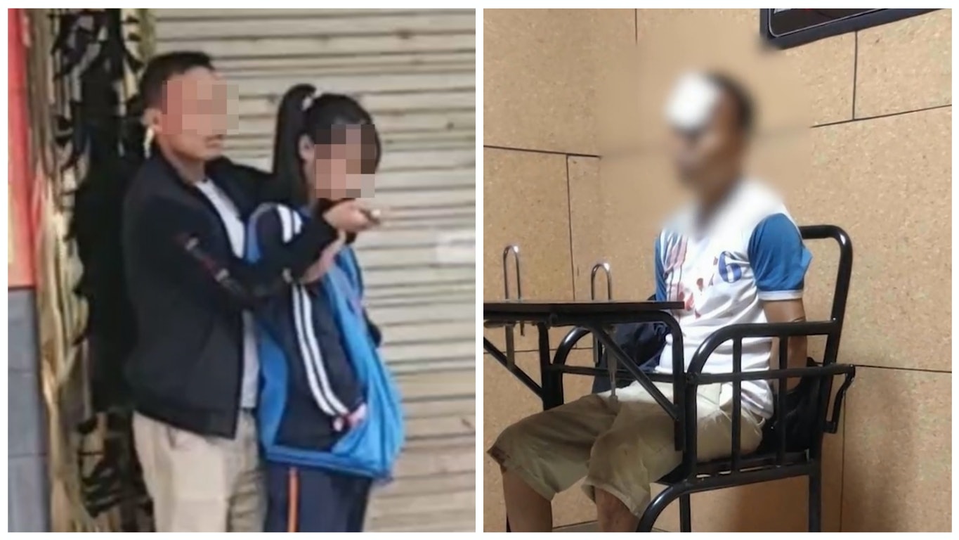 湖南漢在中學附近斬傷4學生 刀架女生頸部與警對峙遭制服 湖南漢在中學附近斬傷4學生 刀架女生頸部與警對峙遭制服