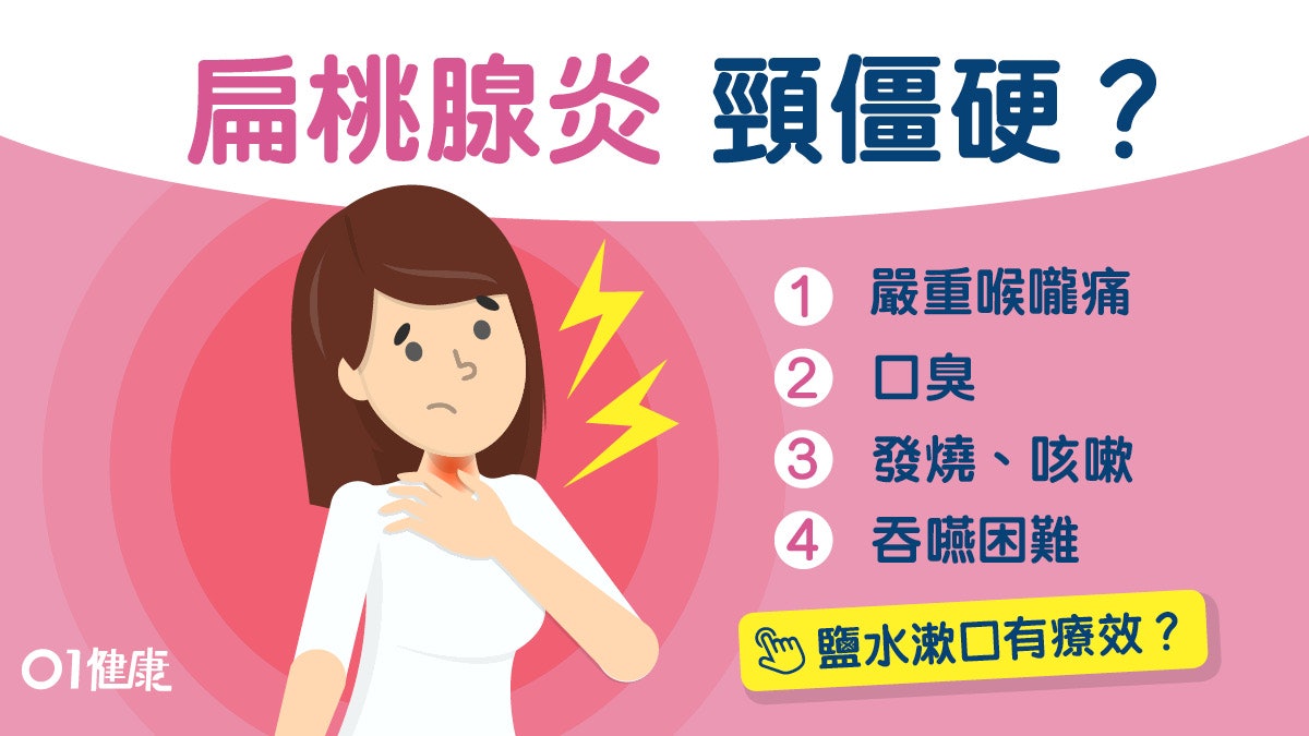 扁桃腺炎症狀 成因 治療 喉痛口臭13症狀鹽水潄口預防發作 扁桃腺炎症狀 成因 治療 喉痛口臭13症狀鹽水潄口預防發作