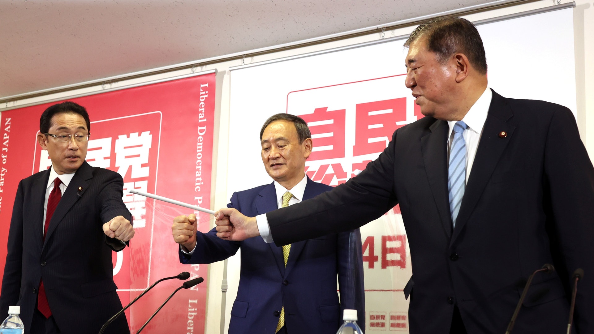 日本自民黨總裁3候選人發表政綱演說 新首相角逐戰揭開序幕 日本自民黨總裁3候選人發表政綱演說 新首相角逐戰揭開序幕