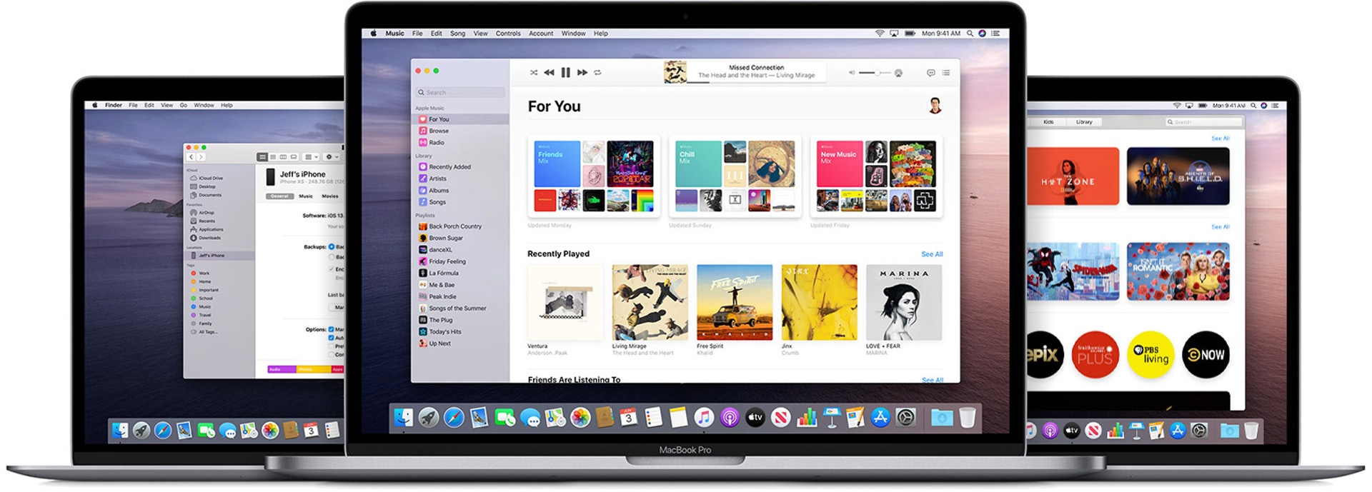 從macOS Catalina起,iTunes已經轉化成Apple Music、Apple TV聽歌睇片,備份或啟動iPhone責任落在Finder身上。 【Apple圖片】 從macOS Catalina起,iTunes已經轉化成Apple Music、Apple TV聽歌睇片,備份或啟動iPhone責任落在Finder身上。 【Apple圖片】