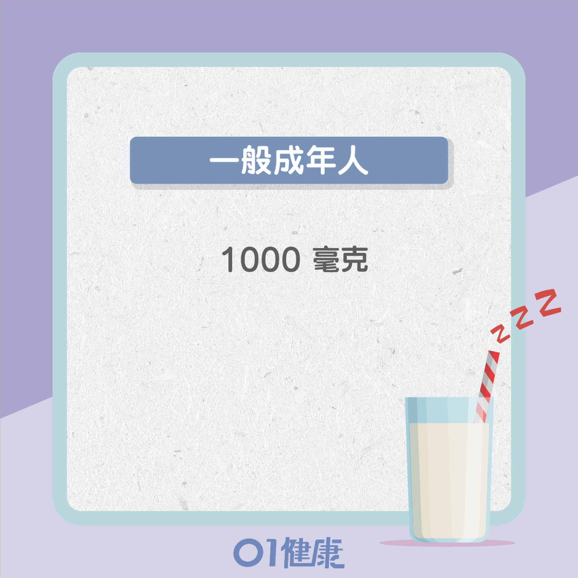 每天所需的鈣質(01製圖) 每天所需的鈣質(01製圖)