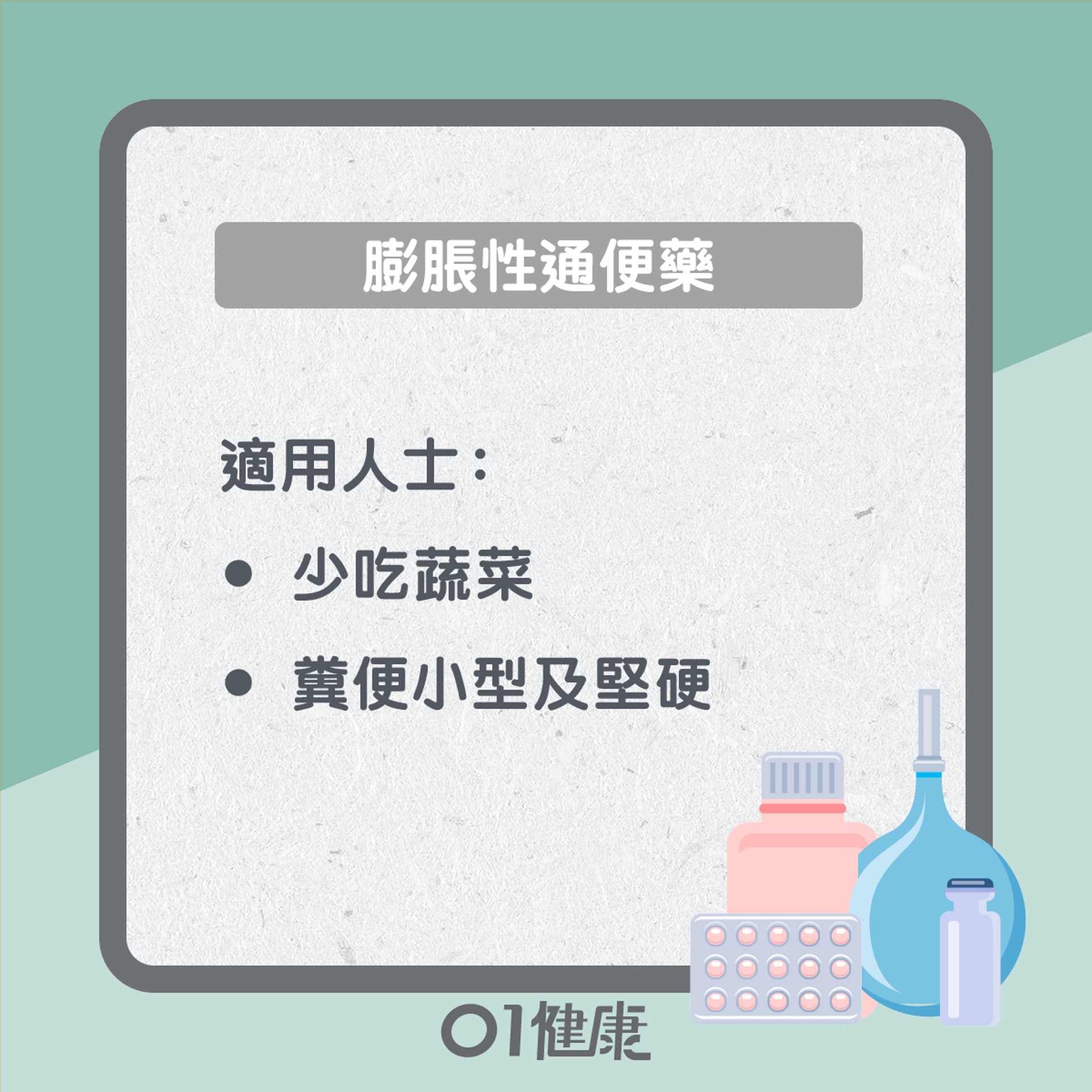 4種通便藥特性一覽(01製圖) 4種通便藥特性一覽(01製圖)